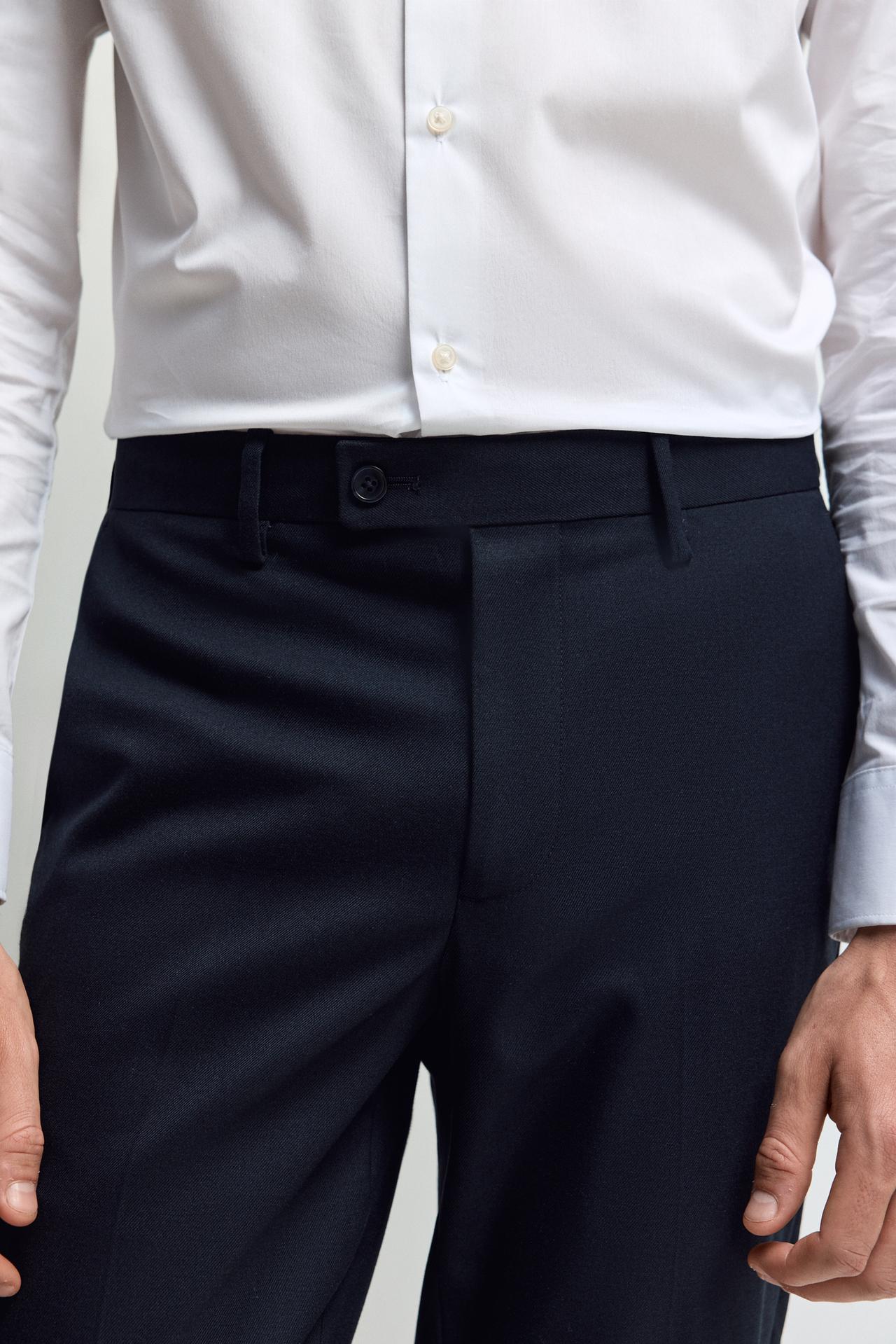 Slim fit suit trousers — NAVY