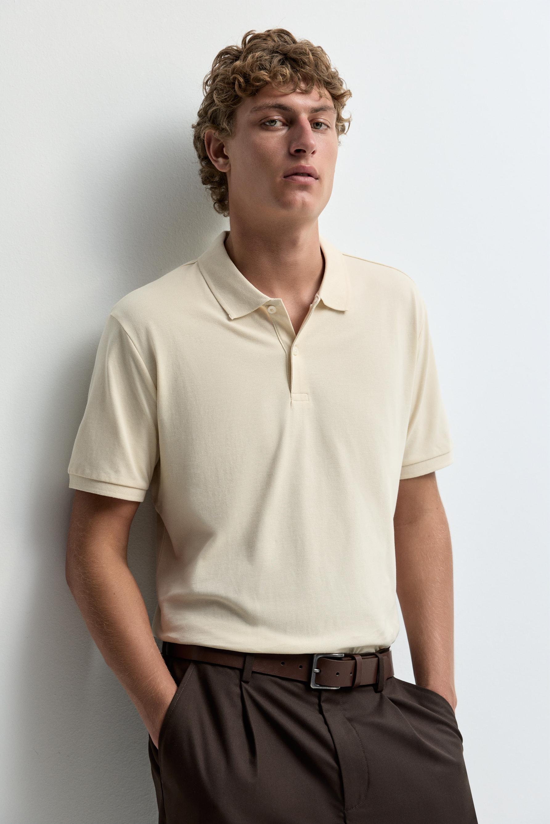 Basic polo shirt — CREAM