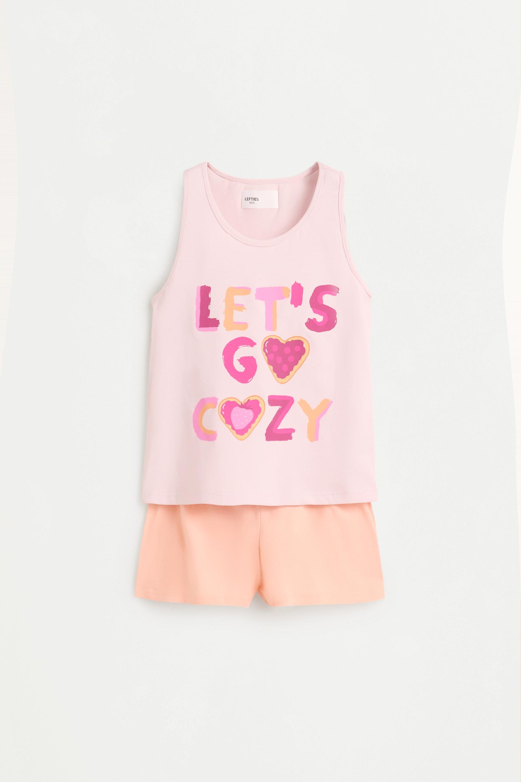 Printed strappy pyjamas — PALE PINK