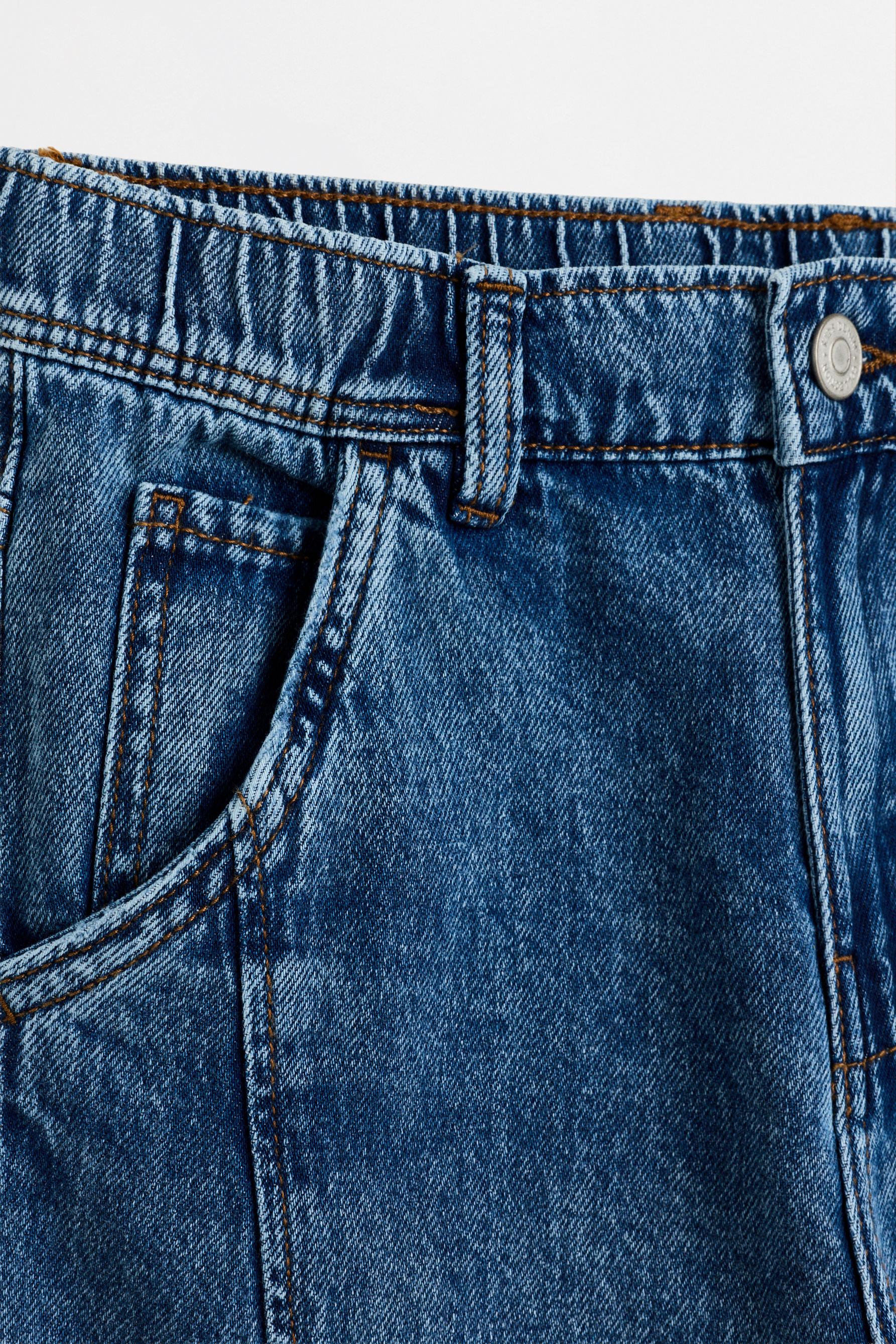 Seamed barrel jeans — DARK NAVY