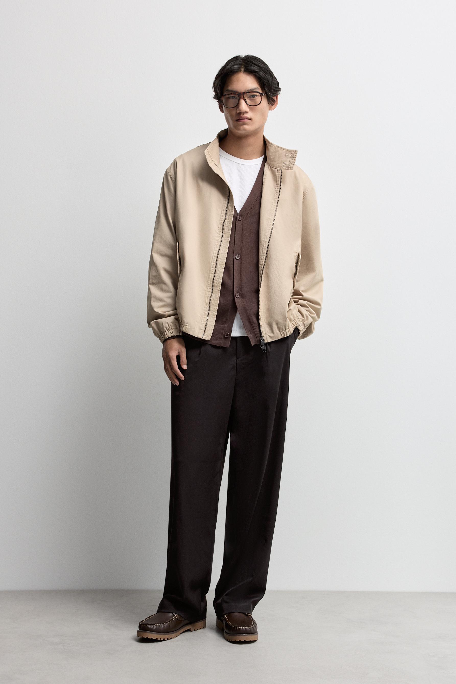 High neck jacket — ECRU