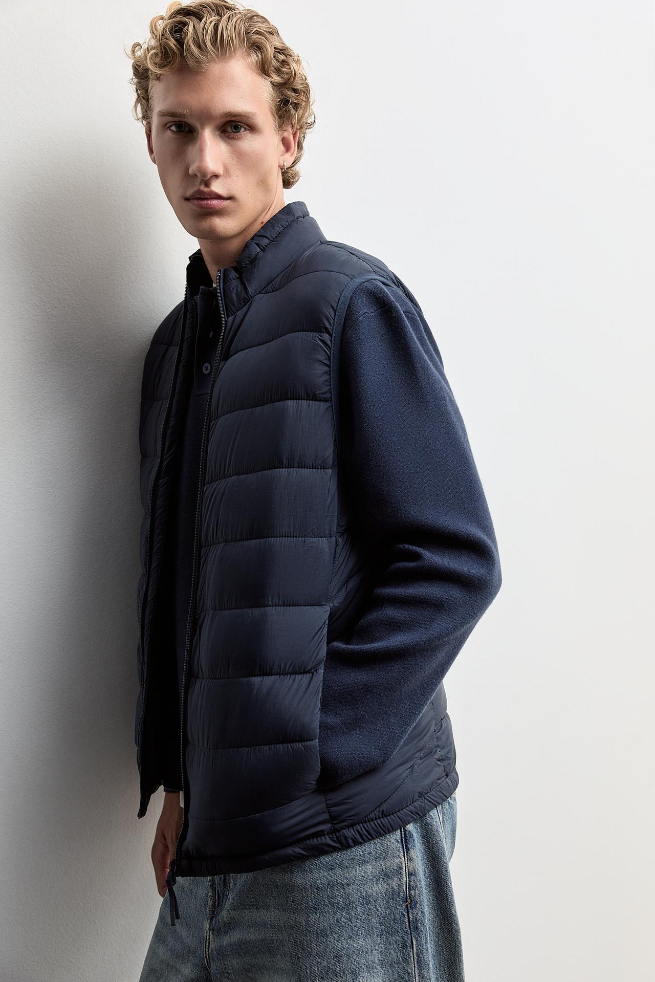 Lightweight quilted gilet — NAVY