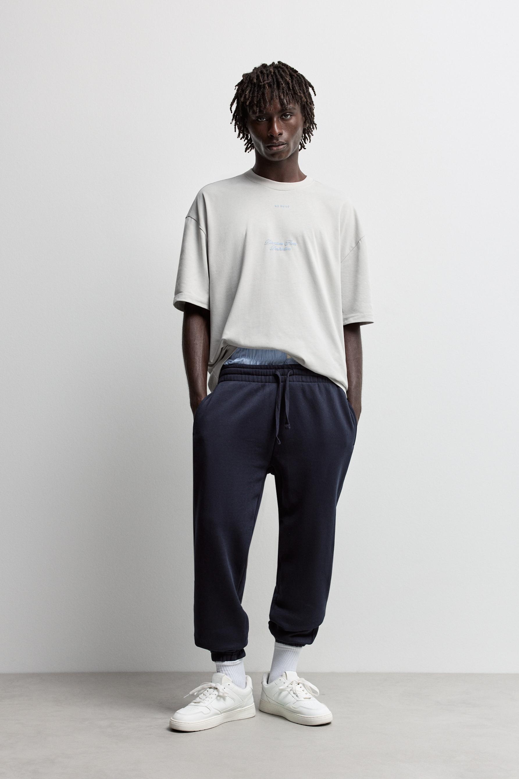 Oversize printed T-shirt — PALE GREY
