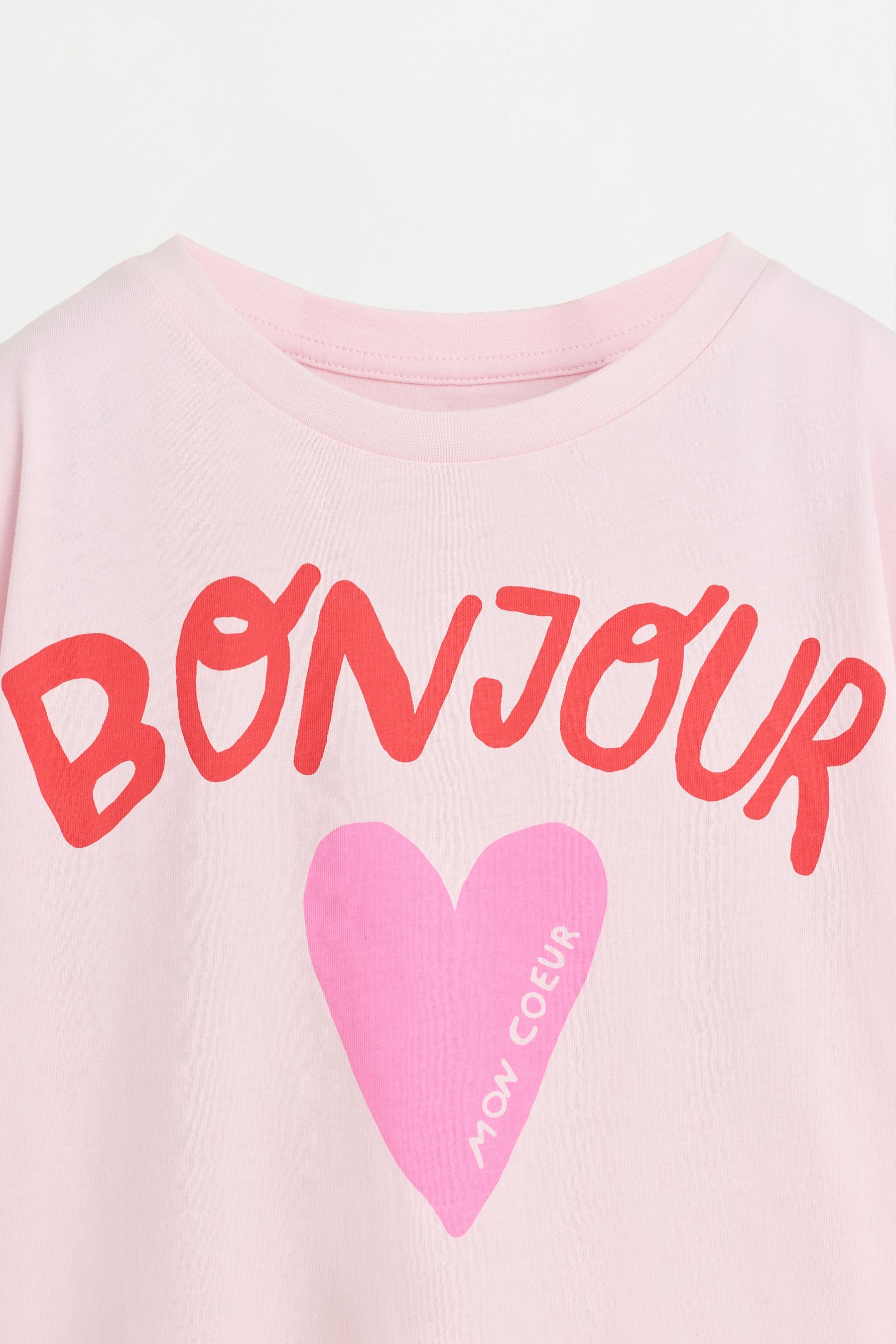 Printed T-shirt — PASTEL PINK