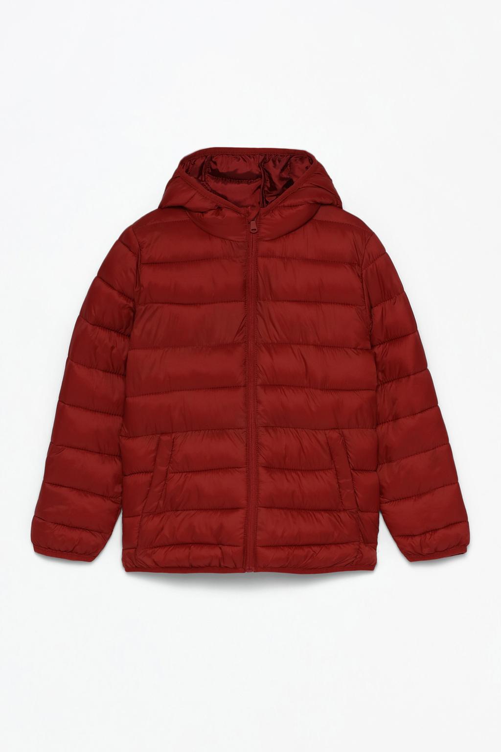 Lightweight hooded puffer jacket