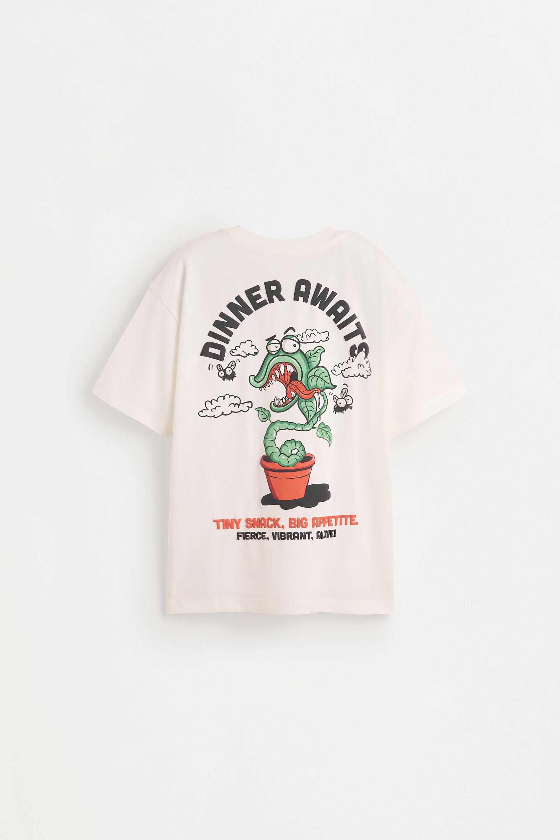 T-shirt with pocket and back maxi print — OFF WHITE