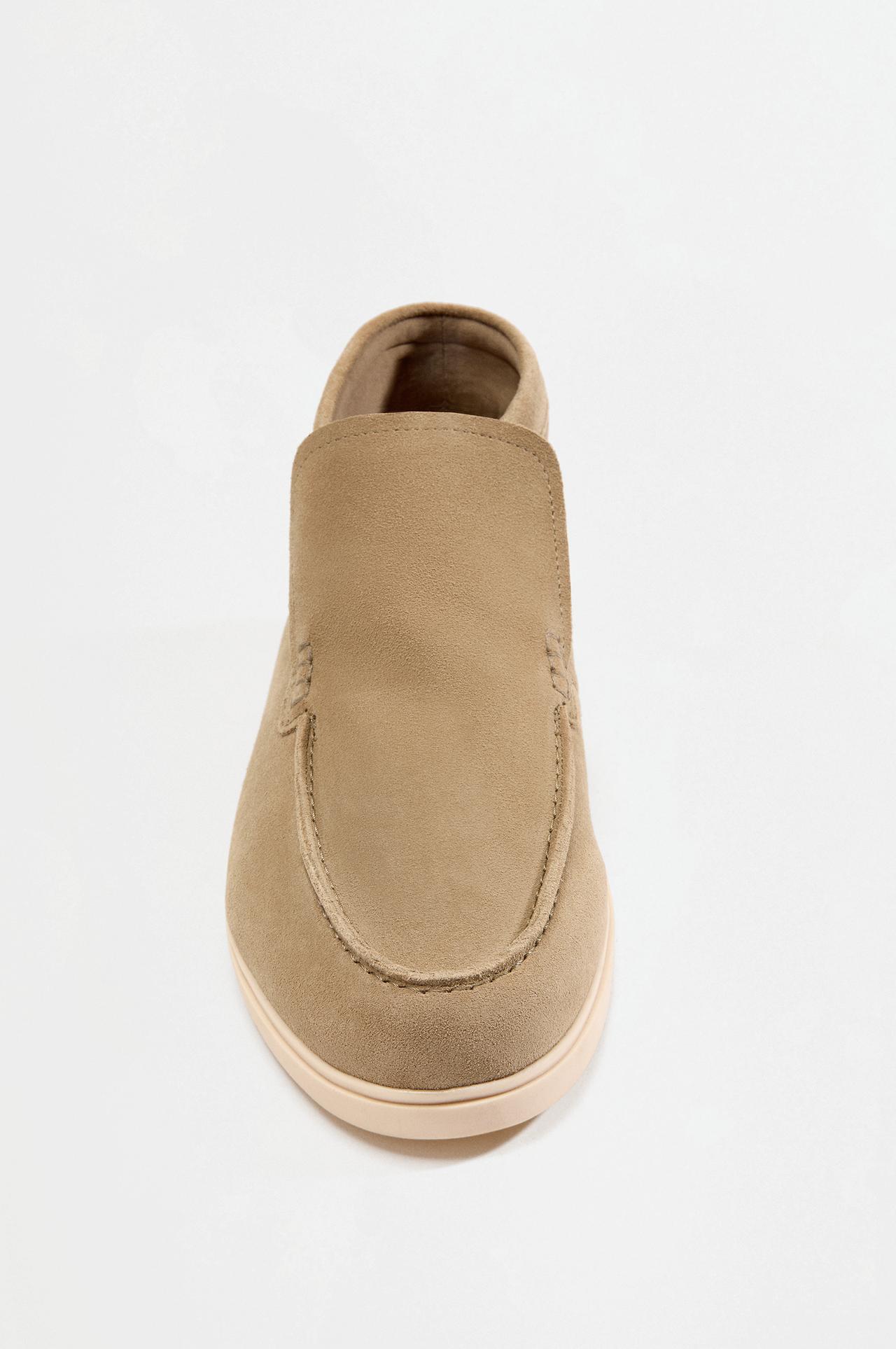 Loafer-style ankle shoes — BEIGE
