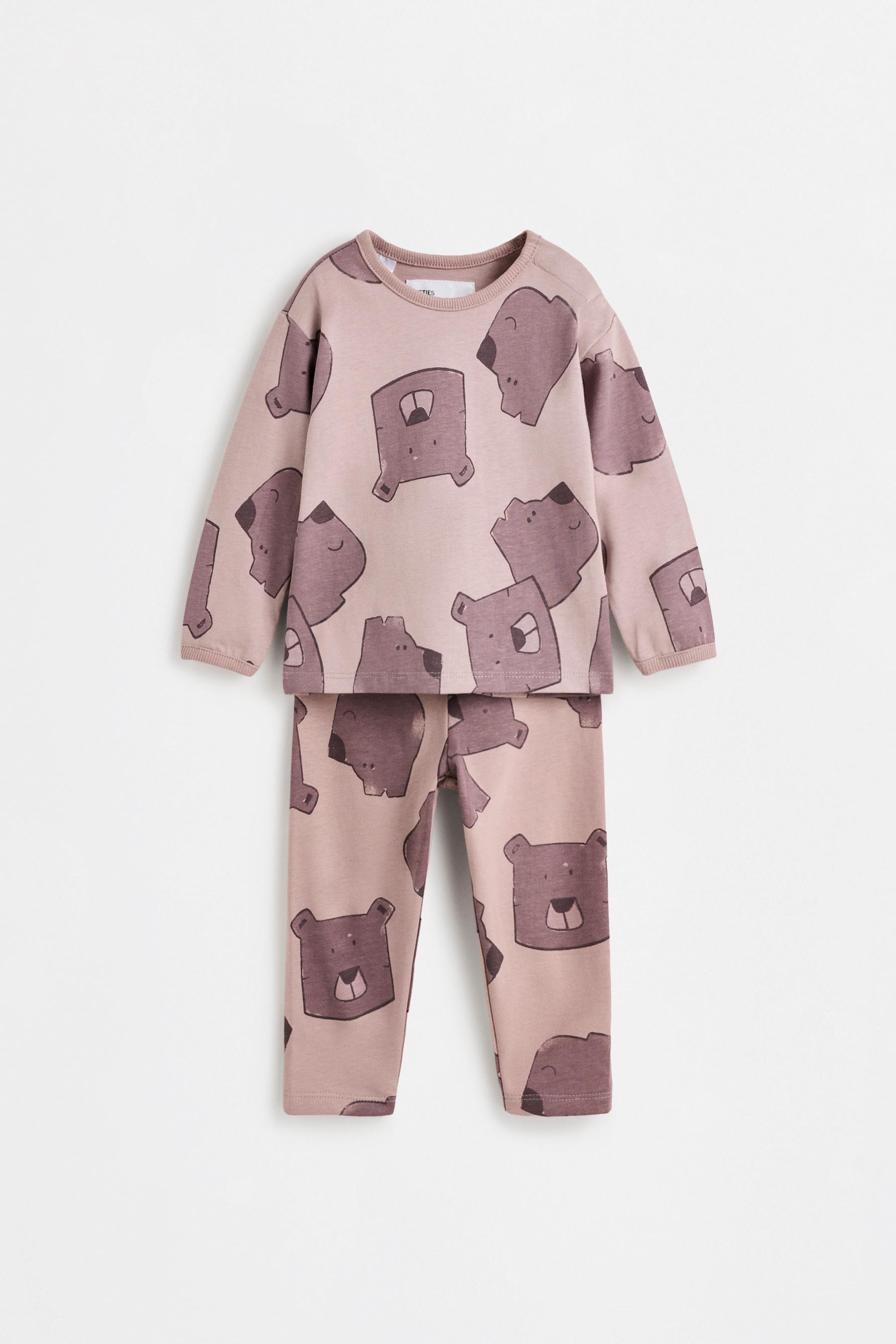 Bear print co-ord — MAUVE