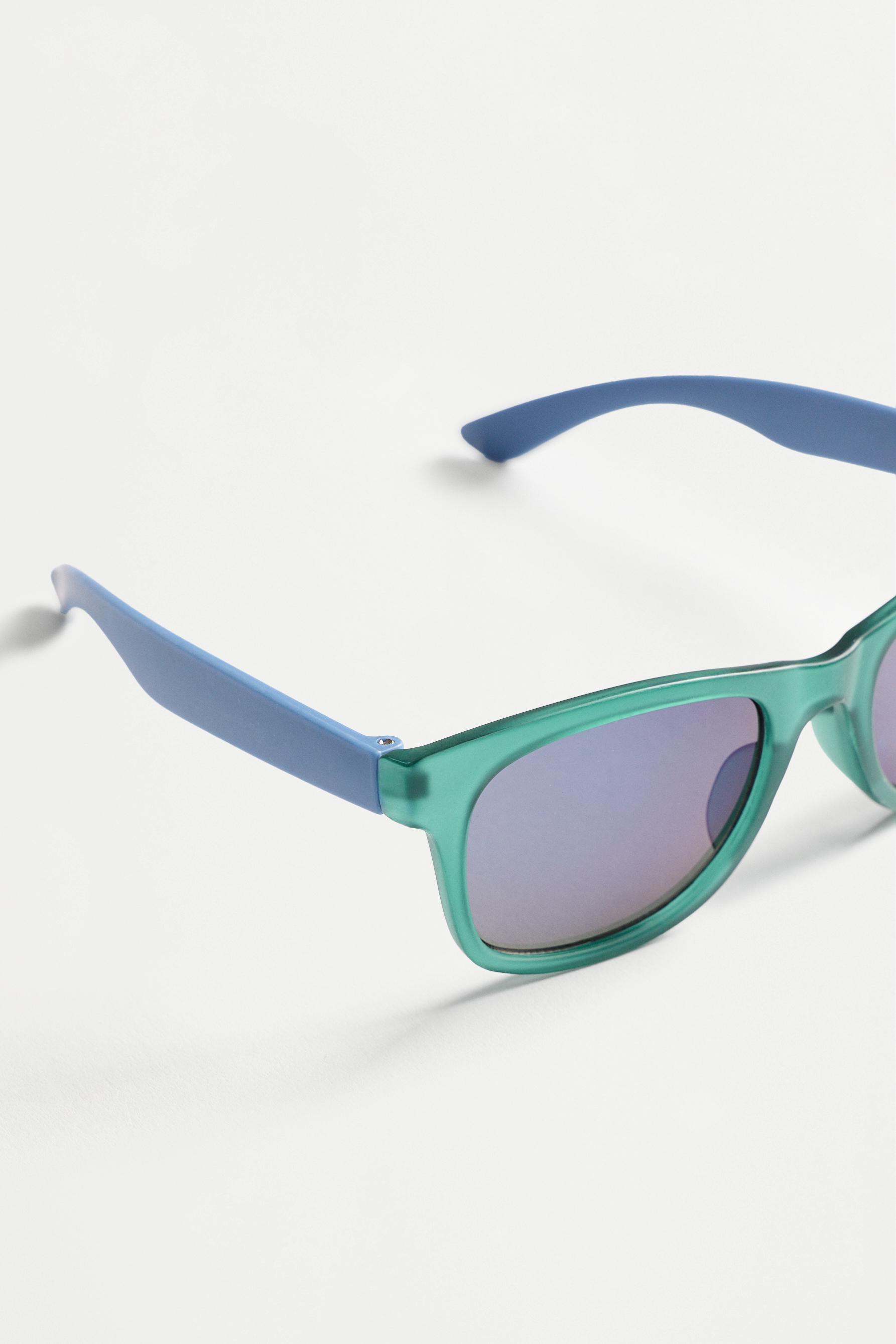 Translucent square sunglasses — BLUE TONES (alternate view)