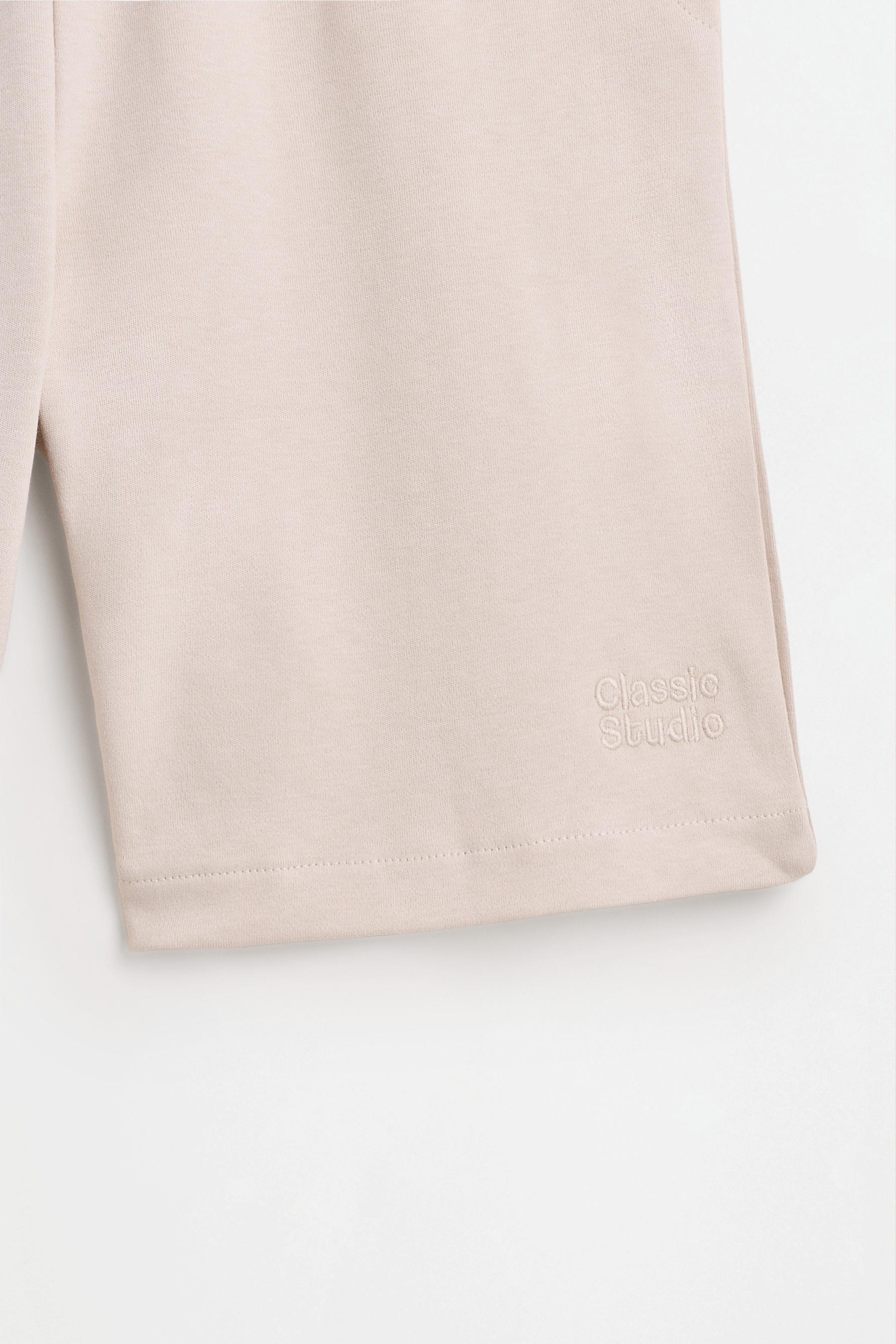 Interlock jogger Bermuda shorts — ECRU