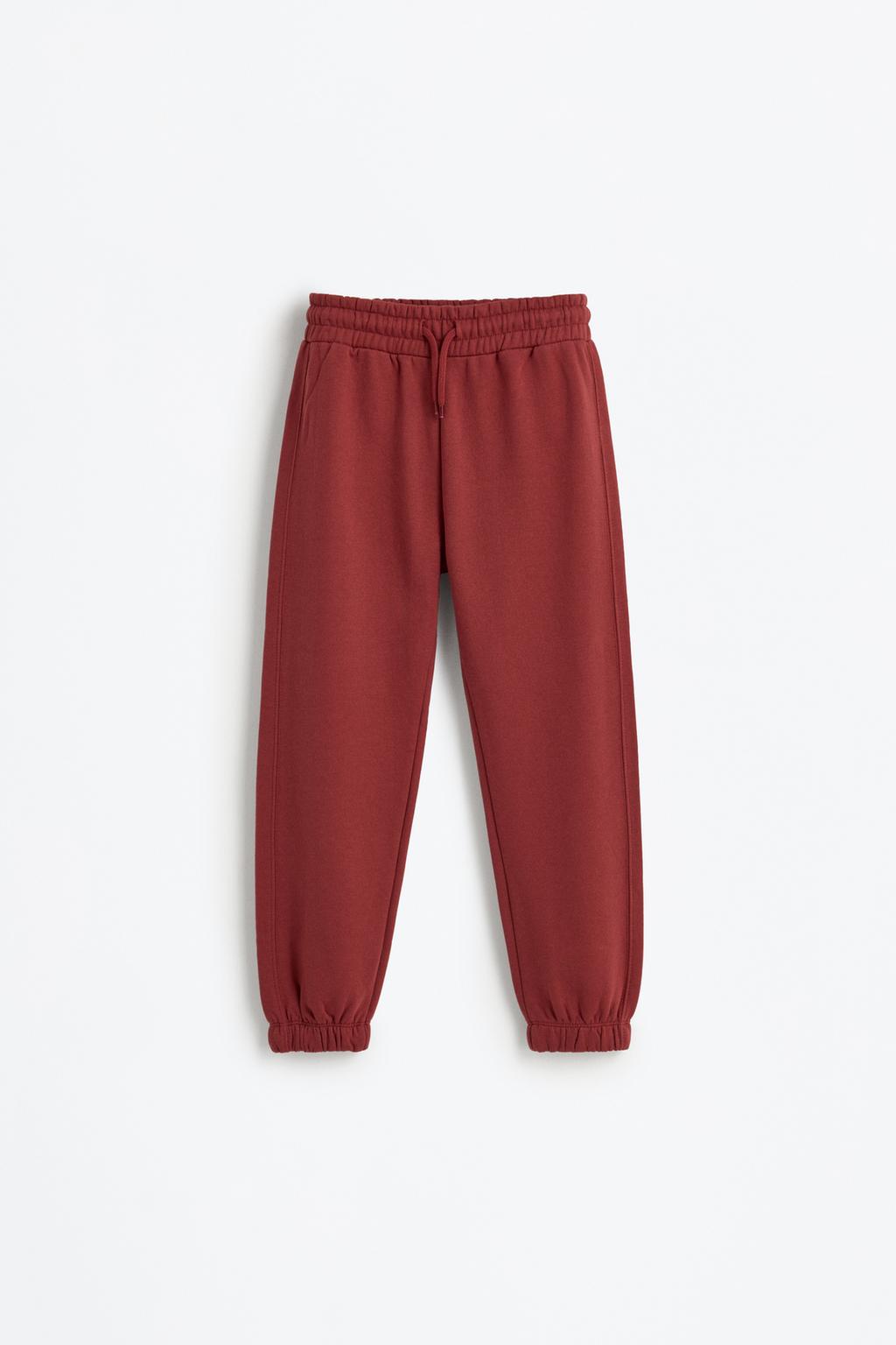 Plain plush trousers