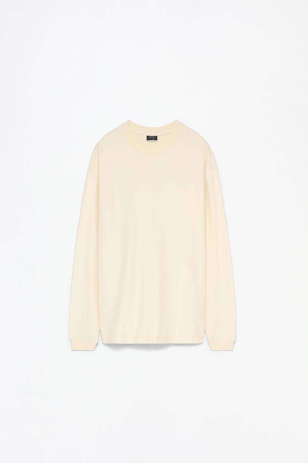 Long sleeve textured T-shirt