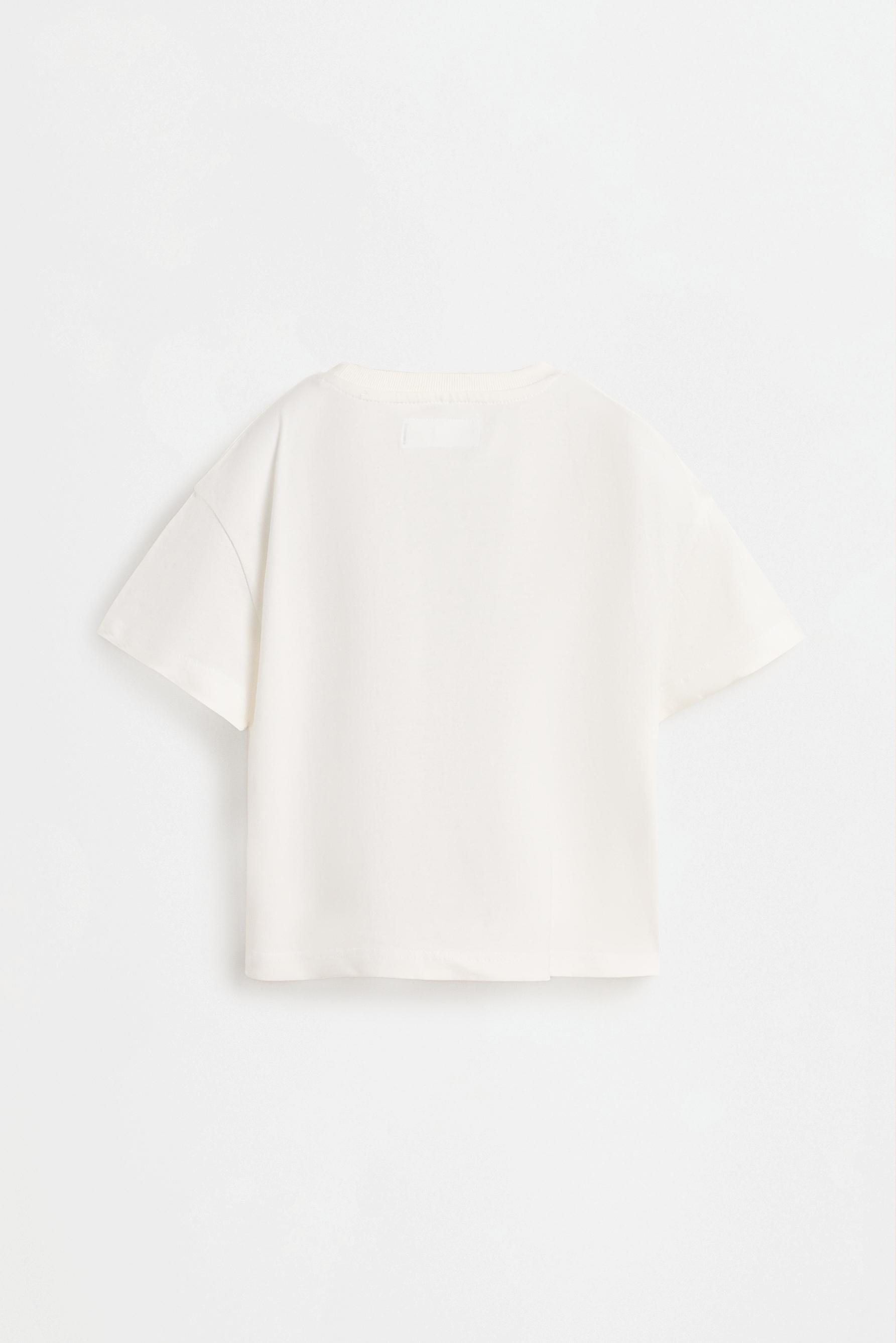 Metallic printed T-shirt — WHITE