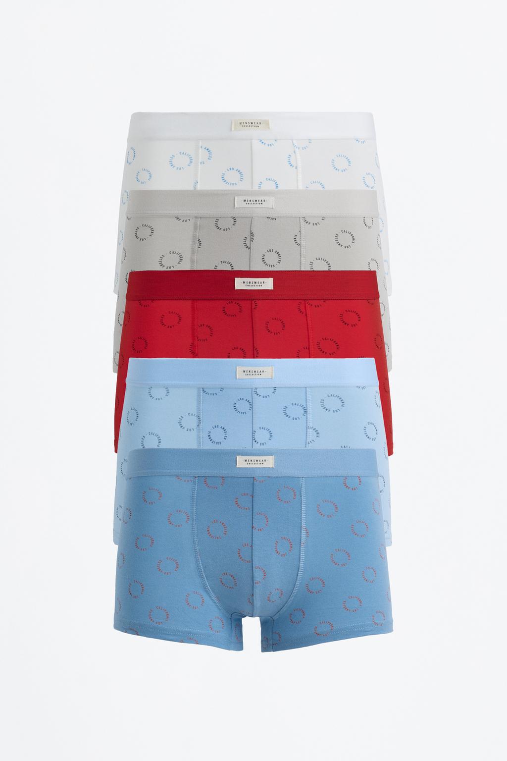 Pack of 5 contrast boxers