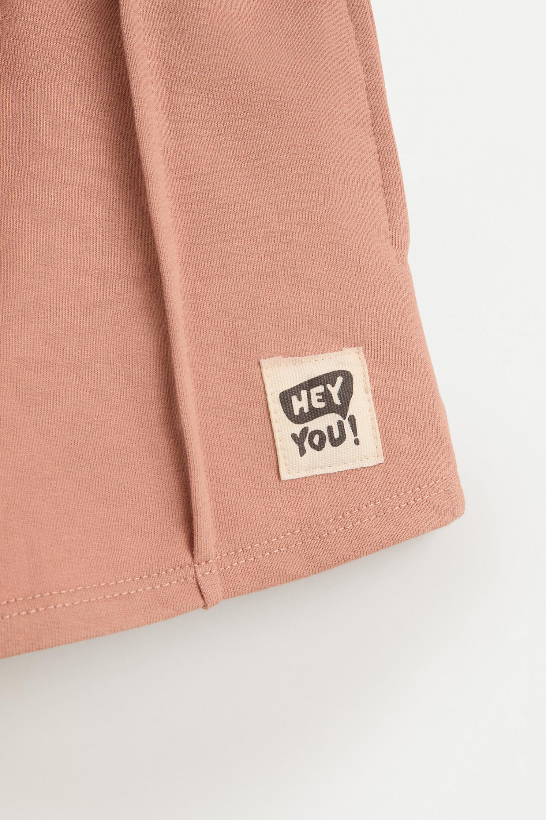 Pack of 2 plain fleece shorts — LIGHT BEIGE