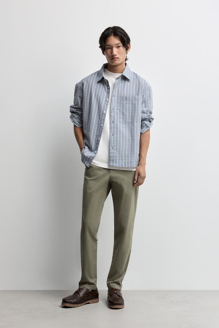 Skinny fit chino trousers — GREEN