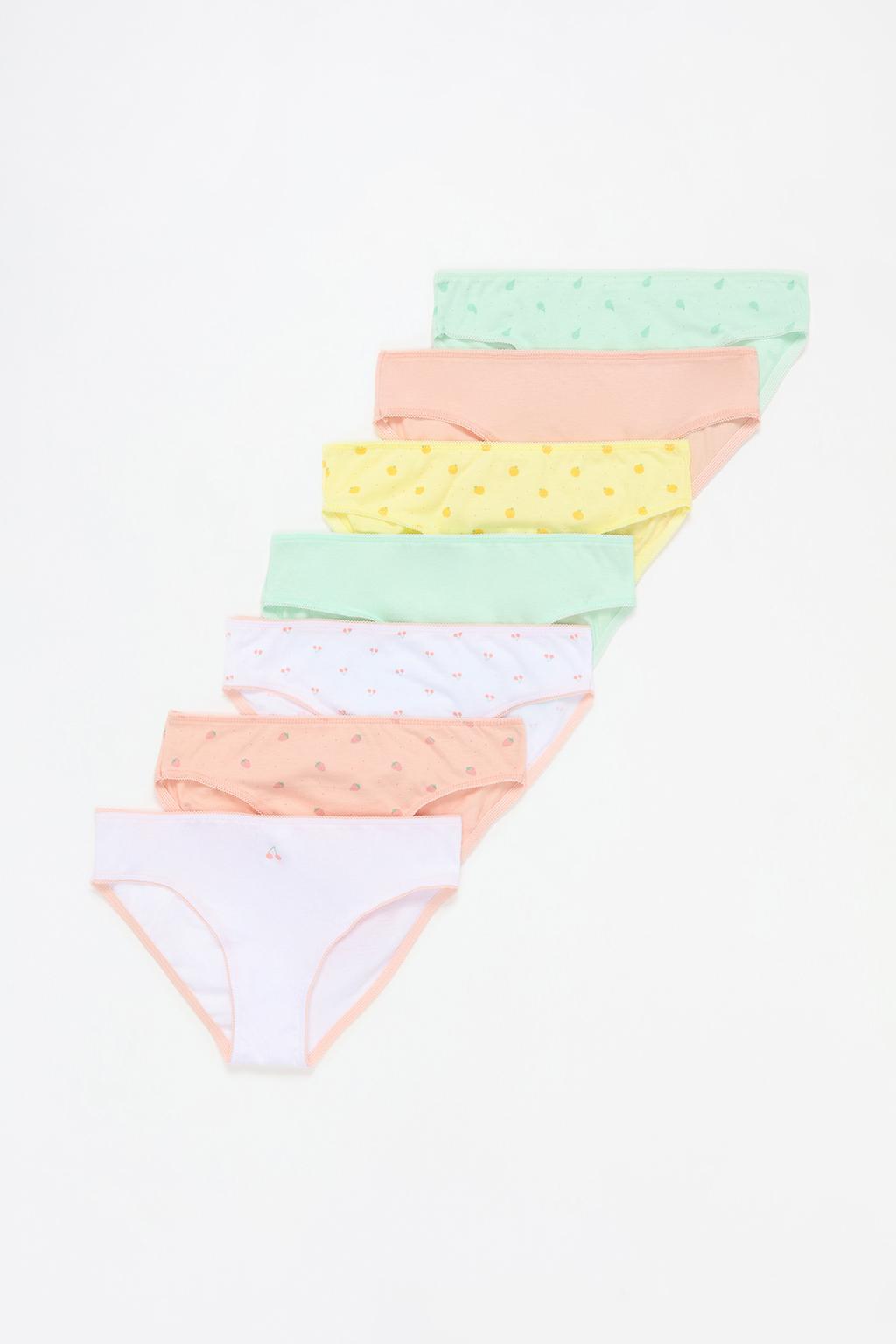 Pack 7 slip con stampa di frutta