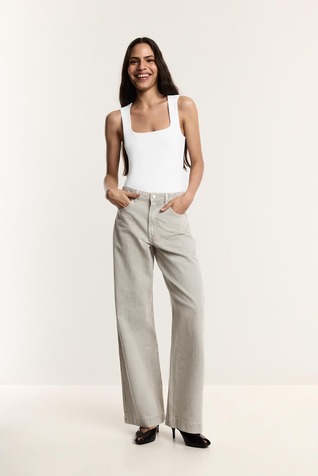 Polyamide strap bodysuit — WHITE