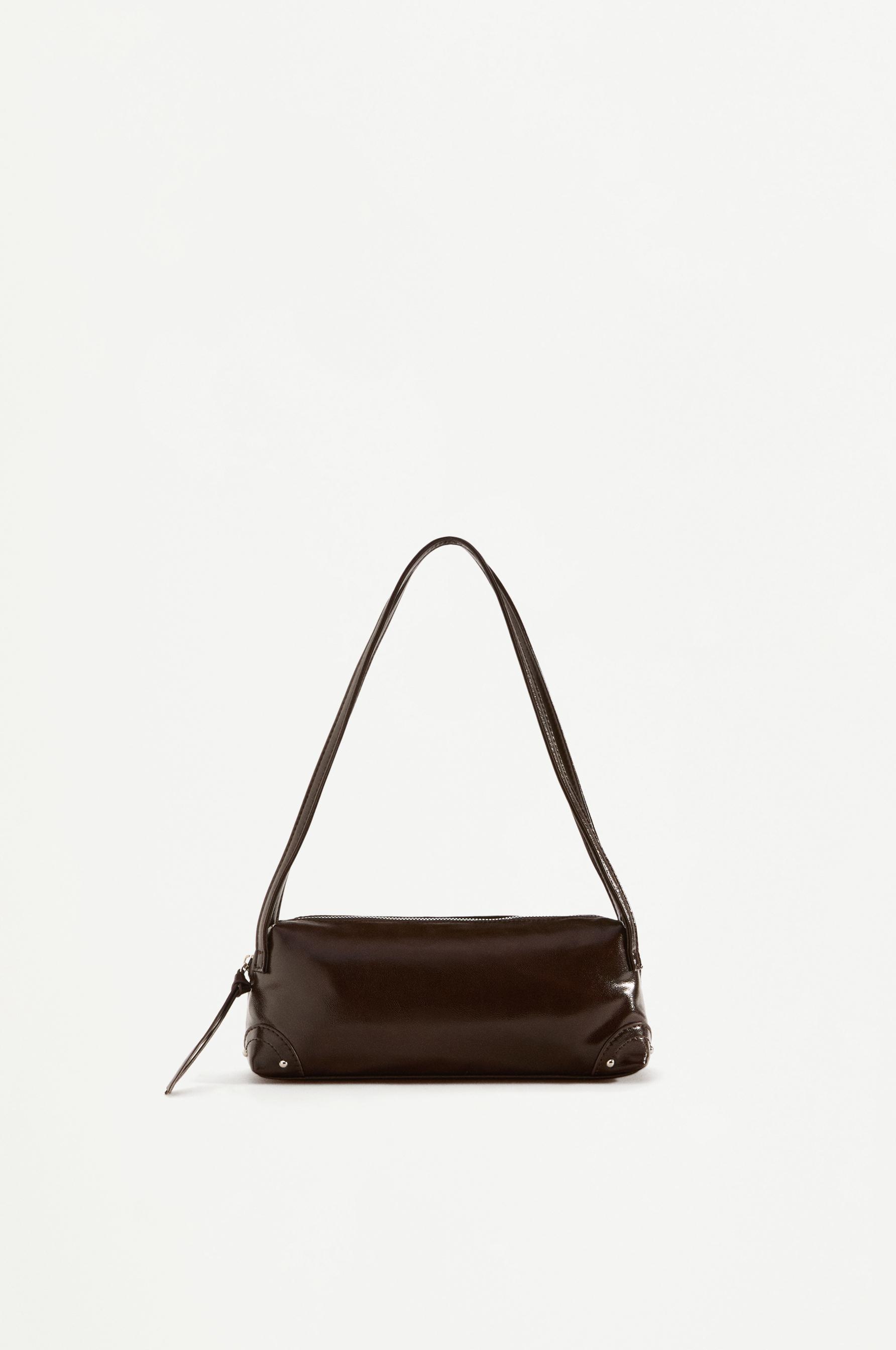 Double handle shoulder bag — BROWN
