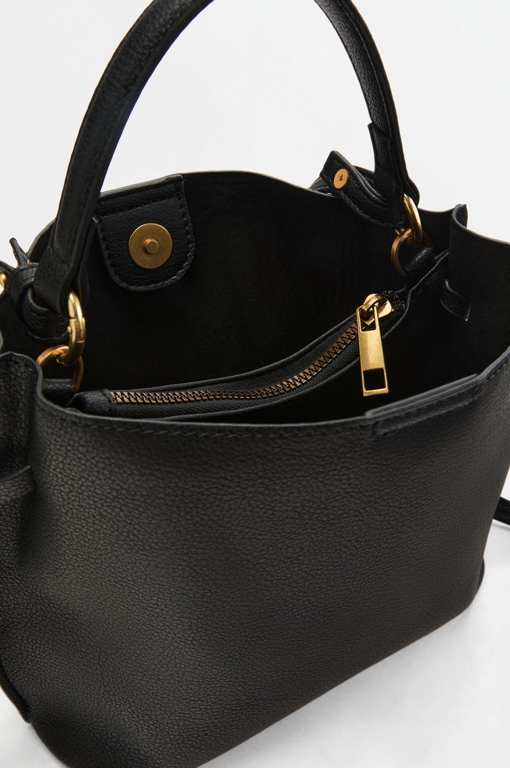 Bucket crossbody bag — BLACK