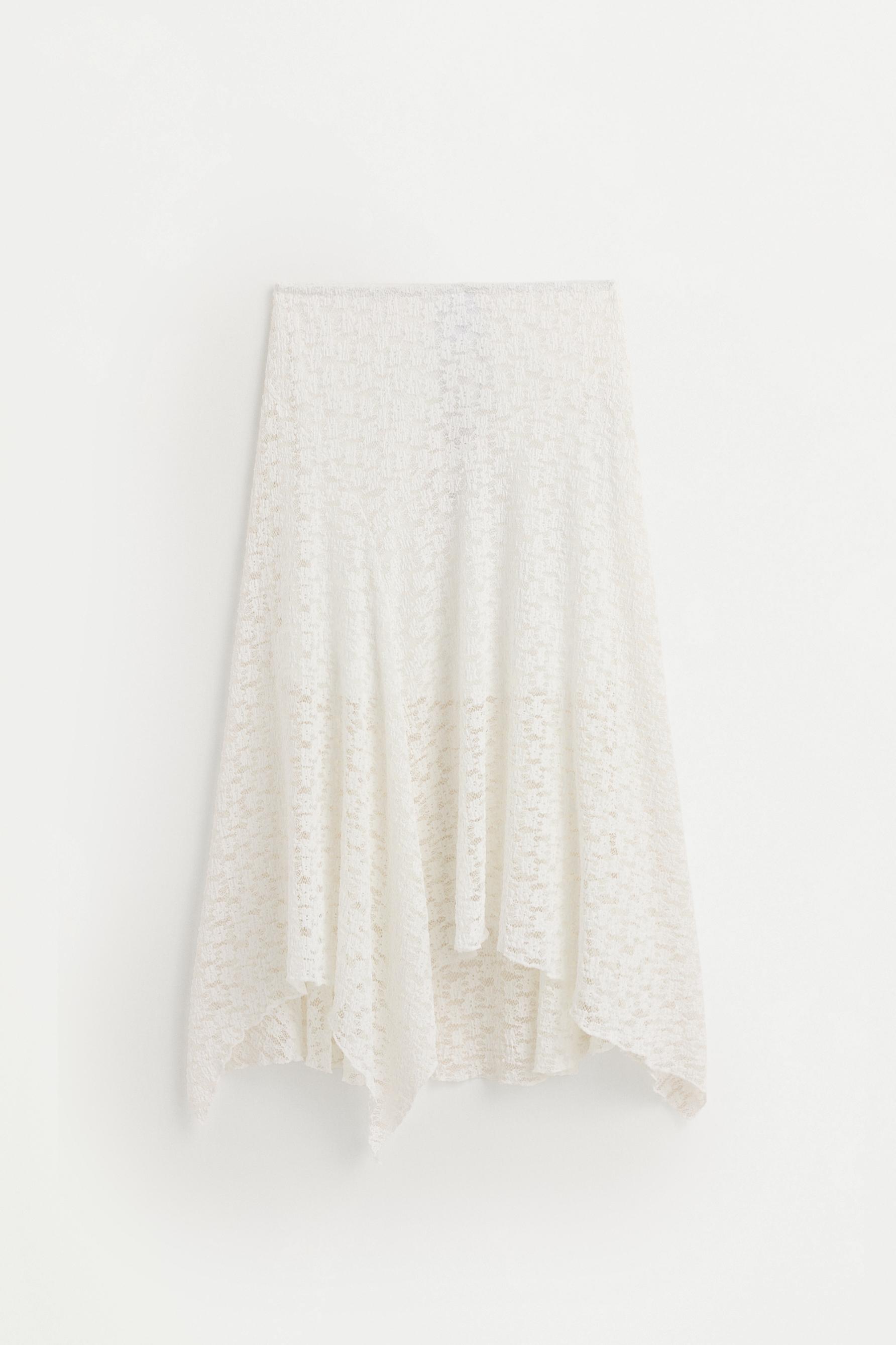 Lace midi skirt — OFF WHITE