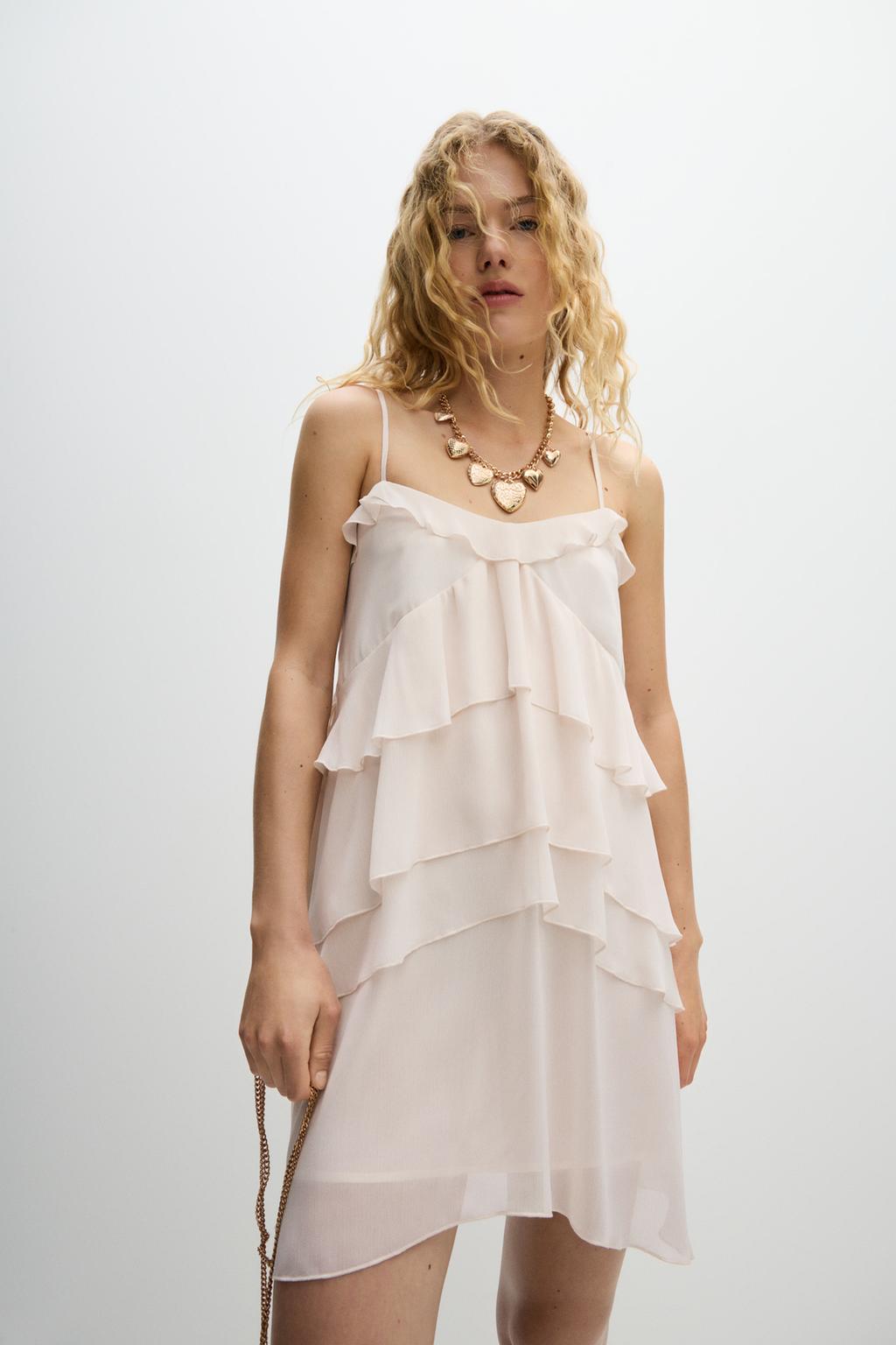 Short ruffle dress