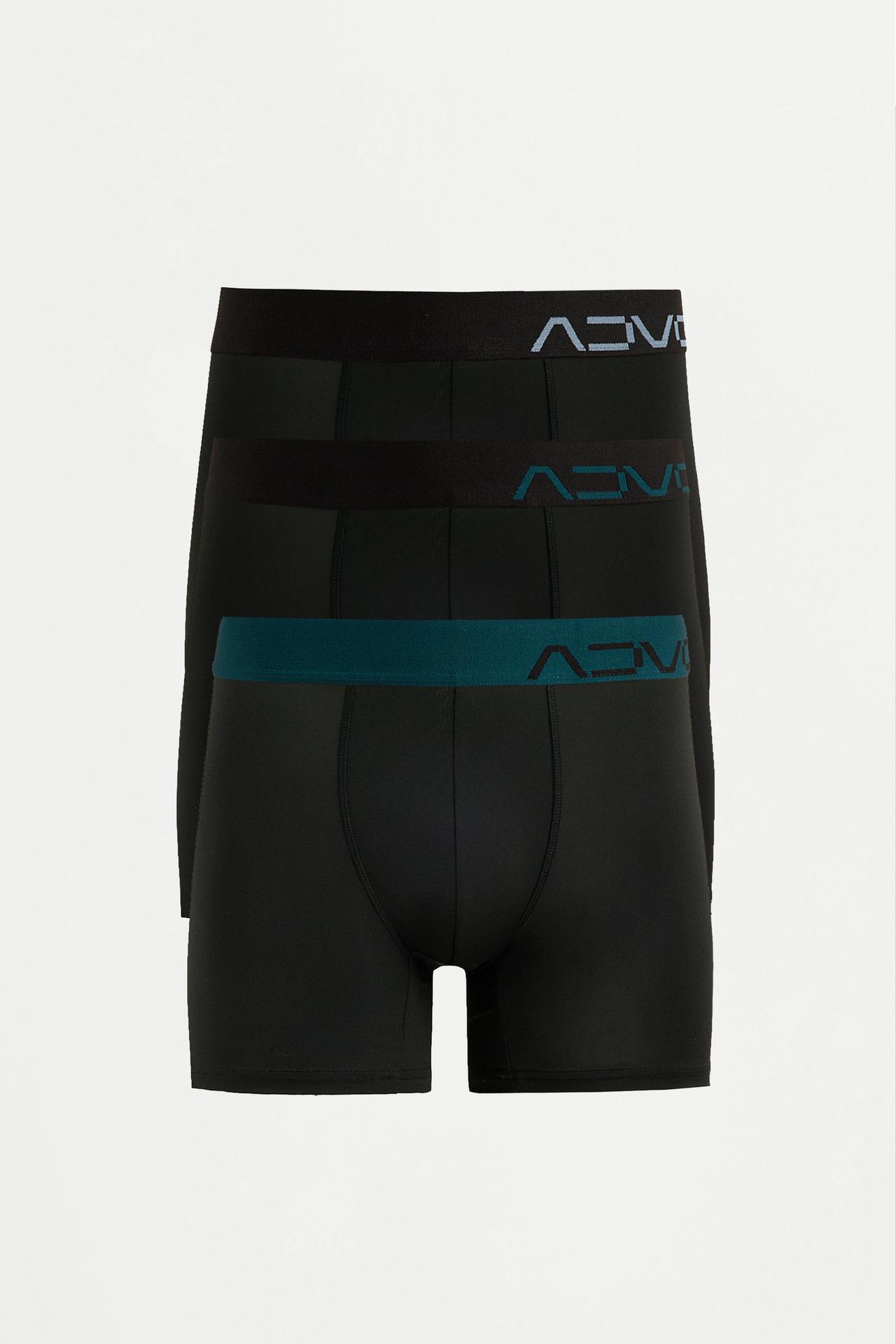 3-pack of long performance boxers — BLUE