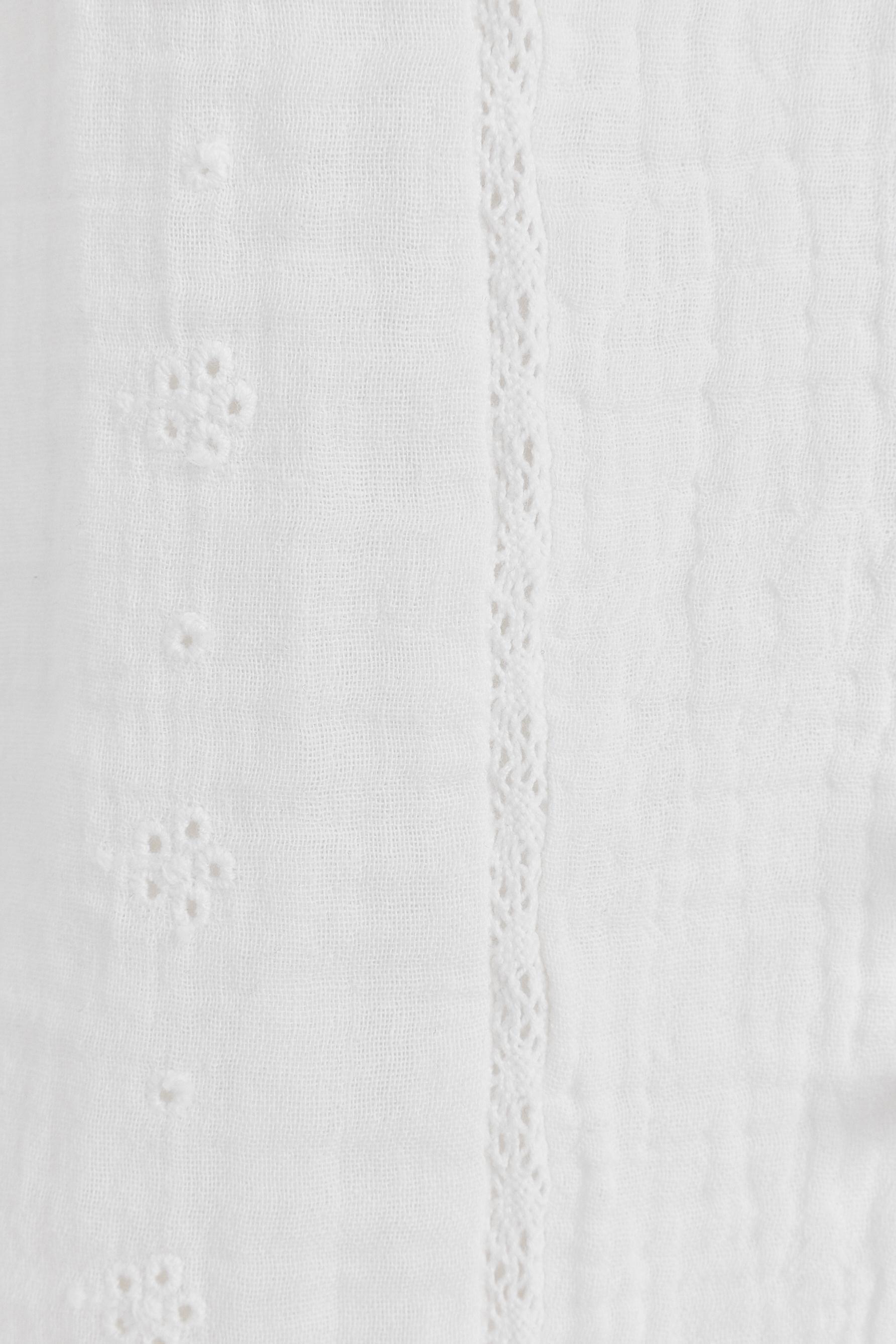 Swiss embroidery vest — OFF WHITE