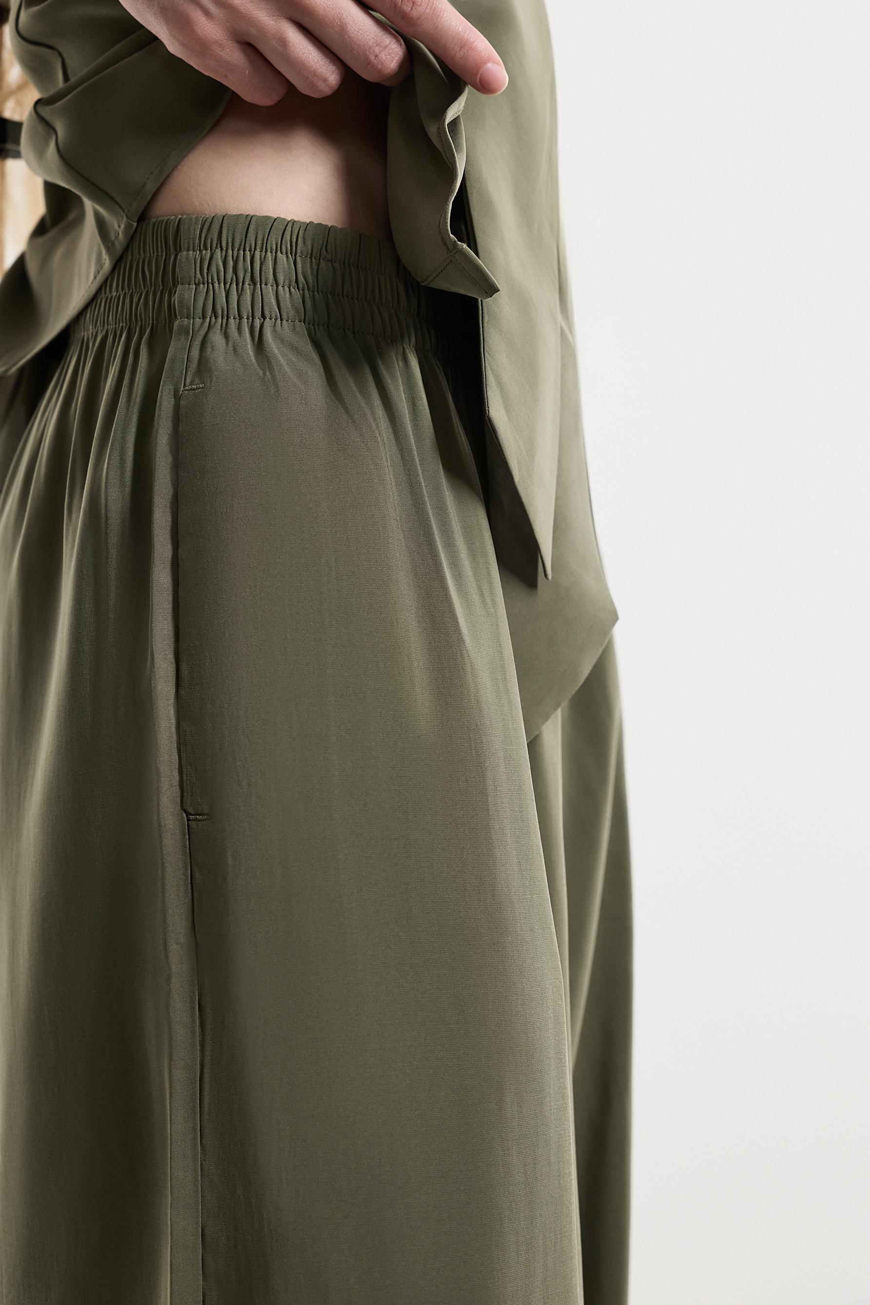 Soft-touch culottes — KHAKI