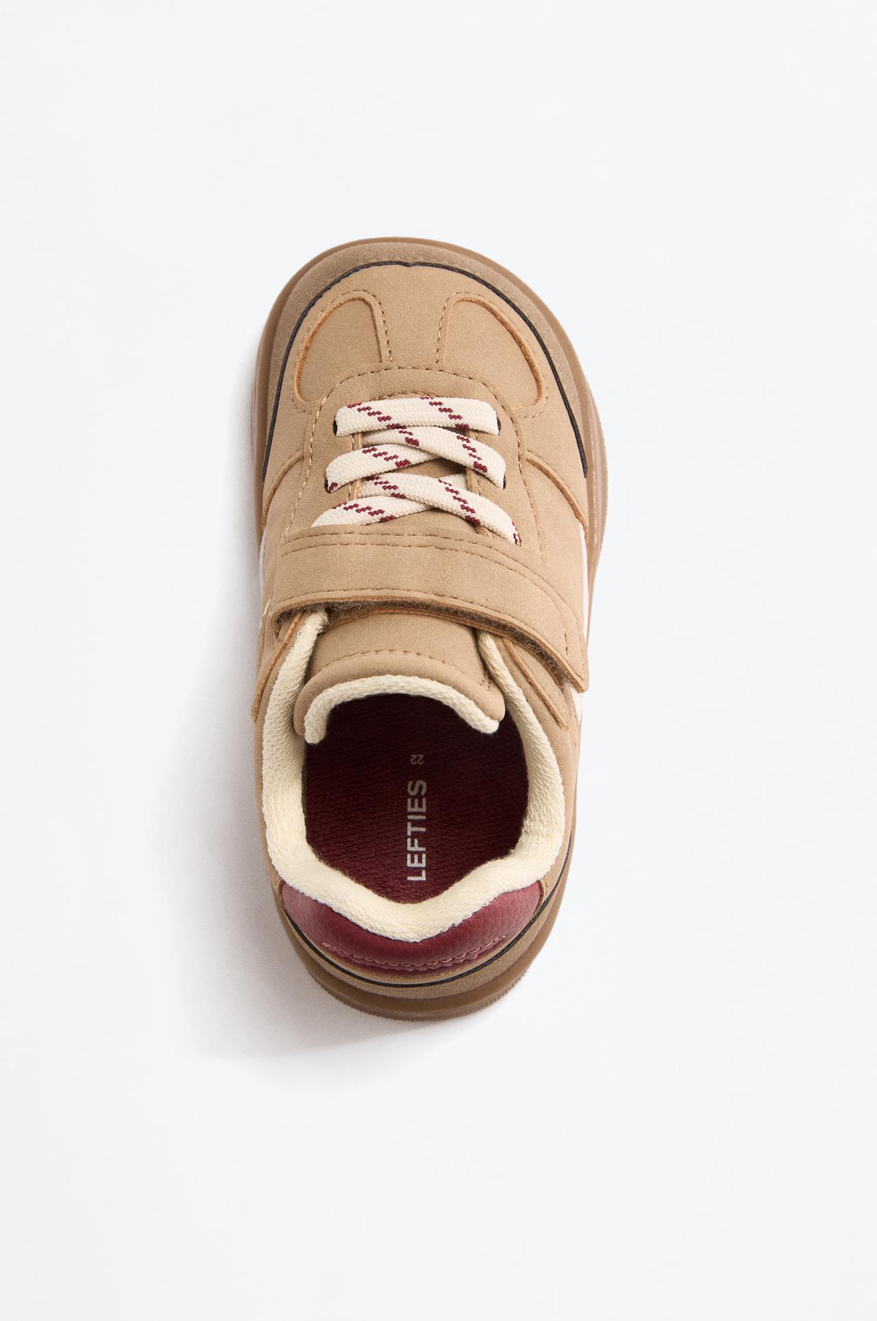 Barefoot retro sneaker — BEIGE