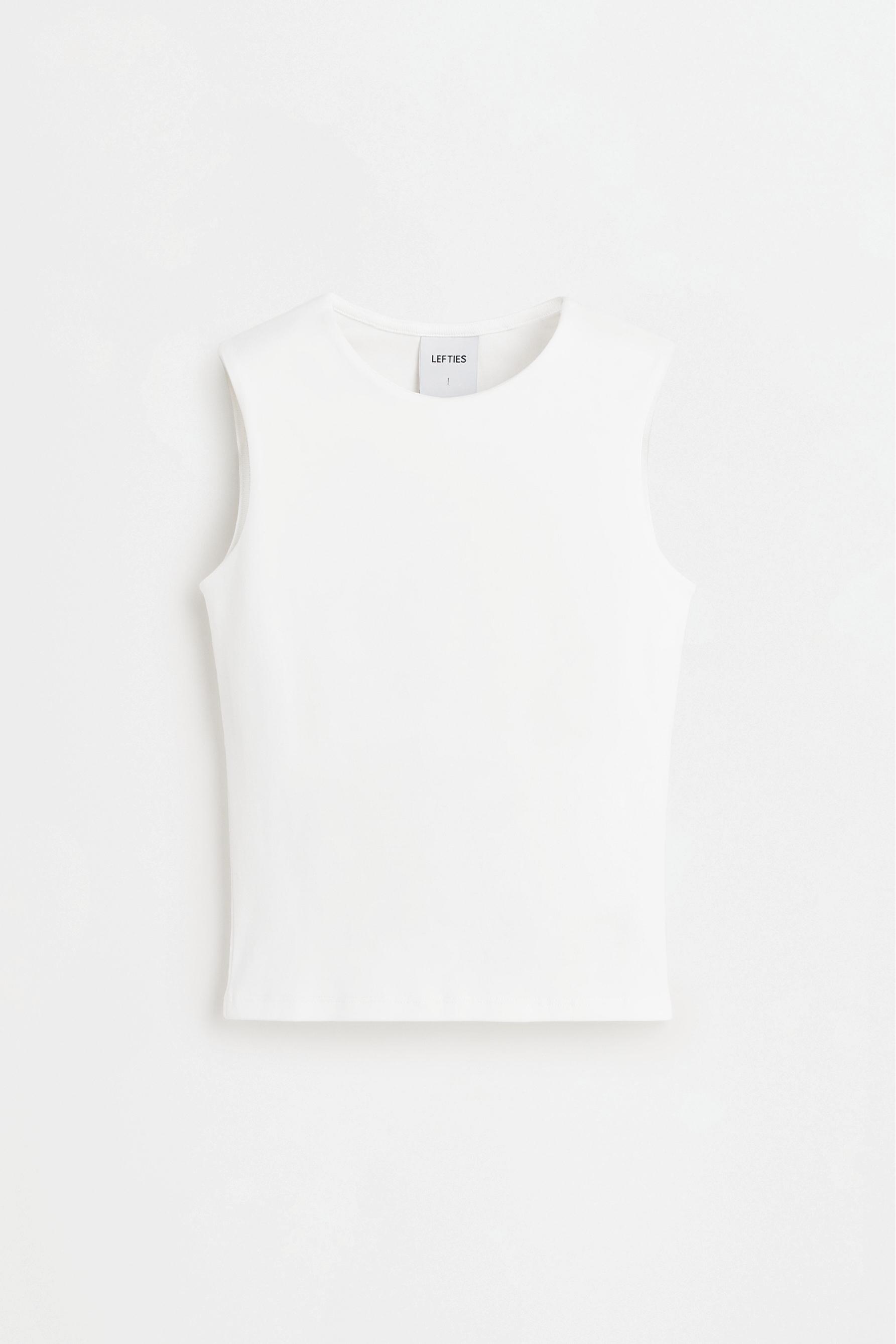 Wide-strap tank top — WHITE