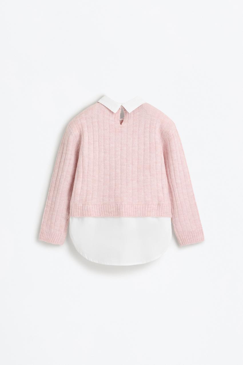 Camisa combinada con punto Sujetadores Ropa Interior Mujer