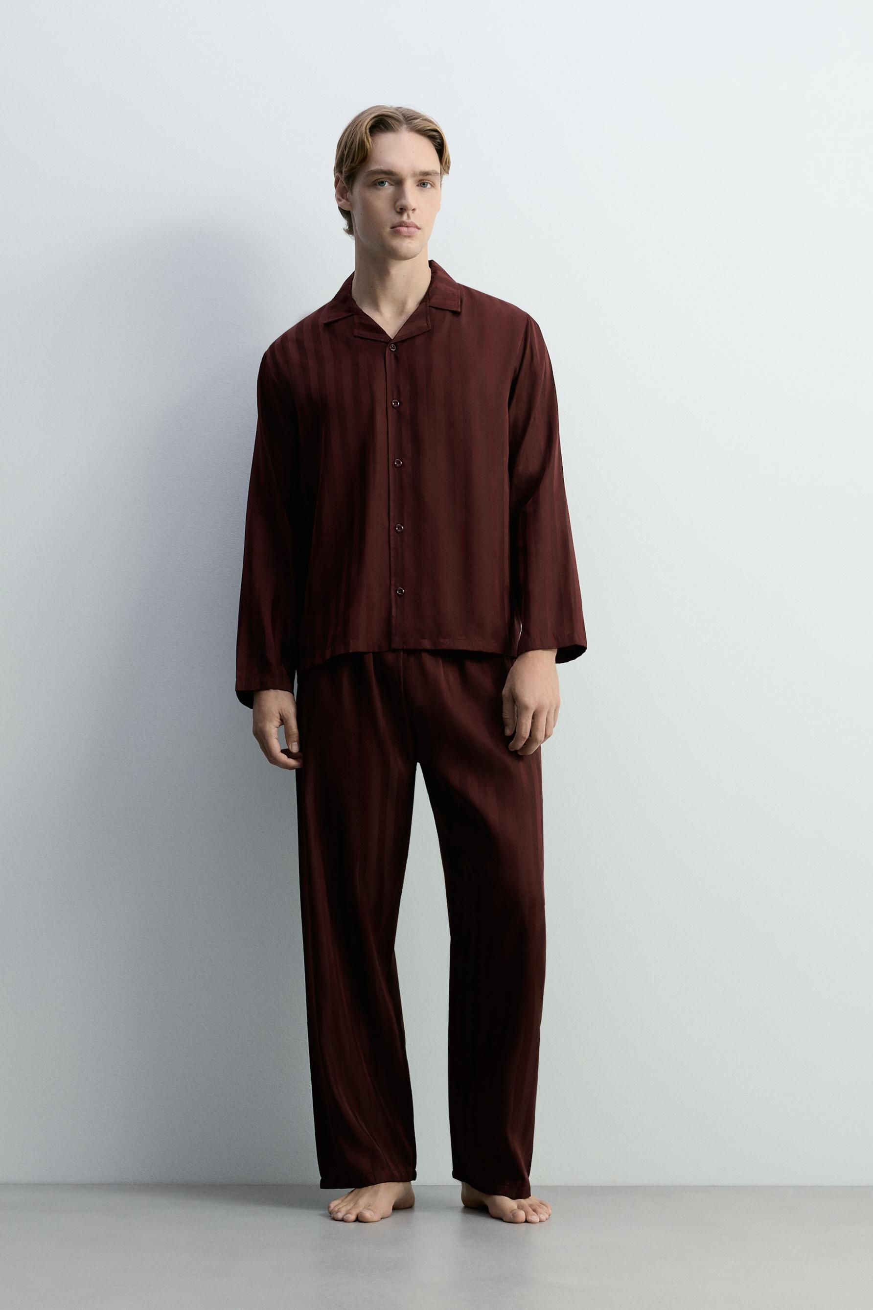 Pijama largo satinado