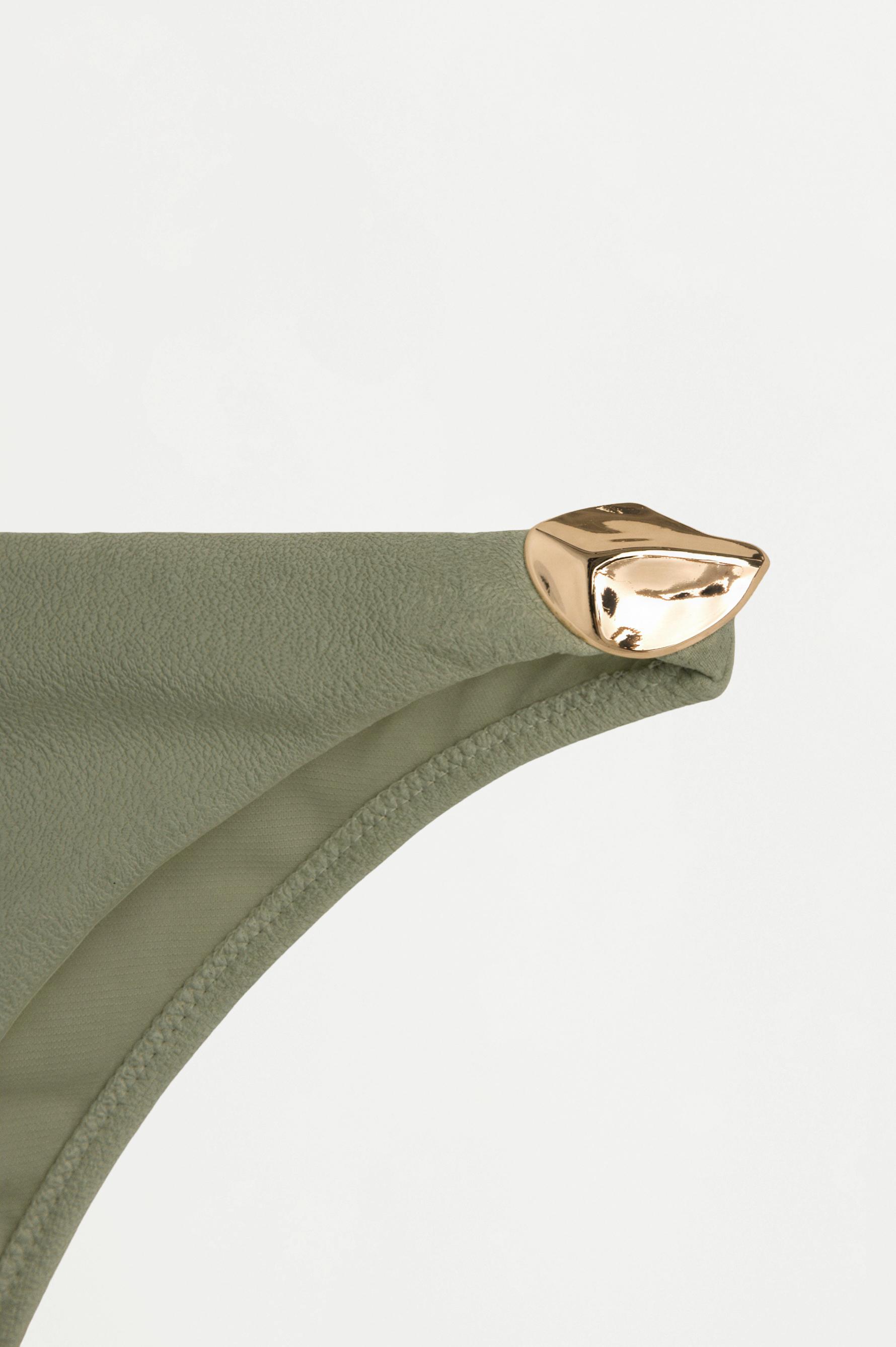 Classic bikini bottoms with hardware — MEDIUM GREEN