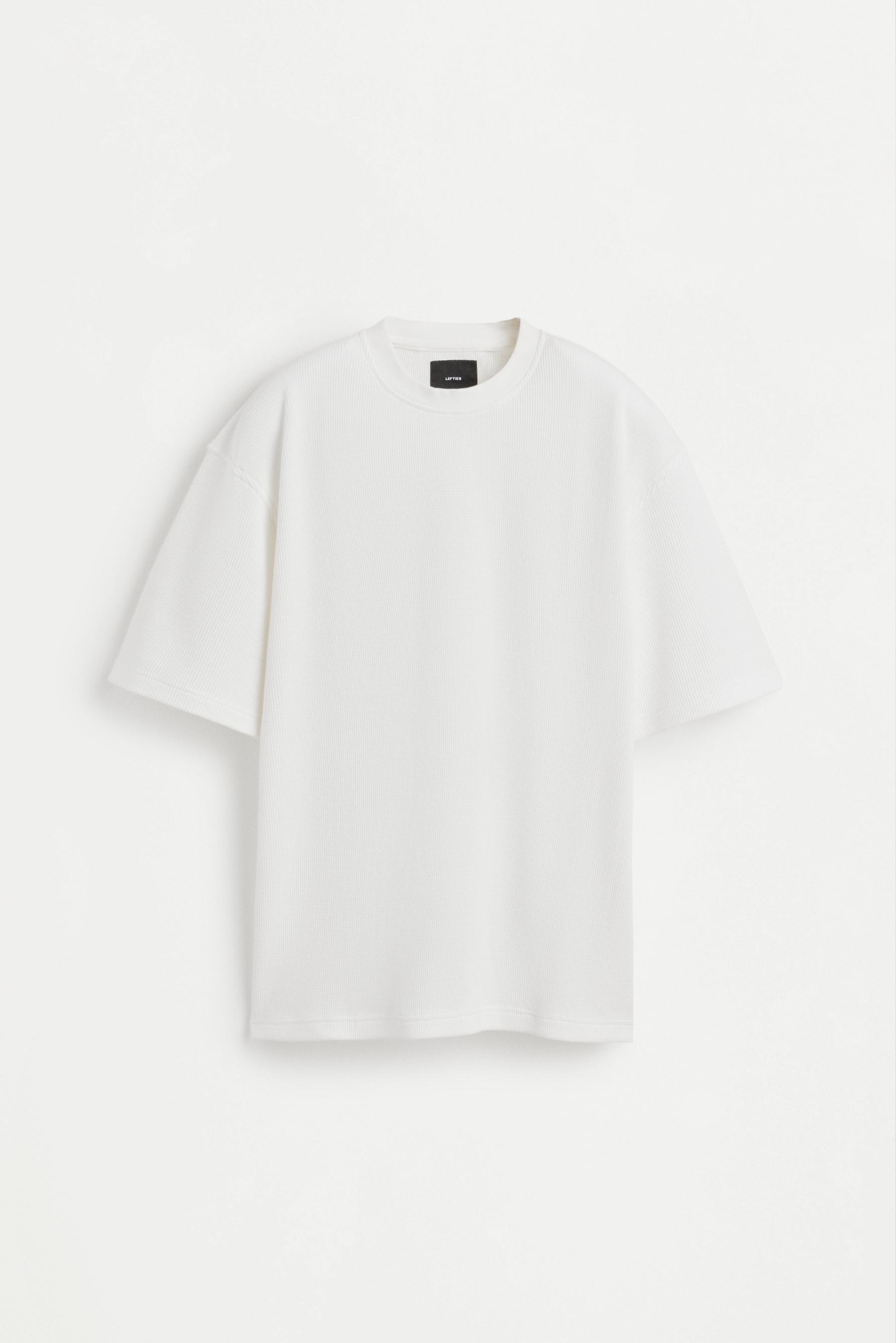 Waffle T-shirt — WHITE