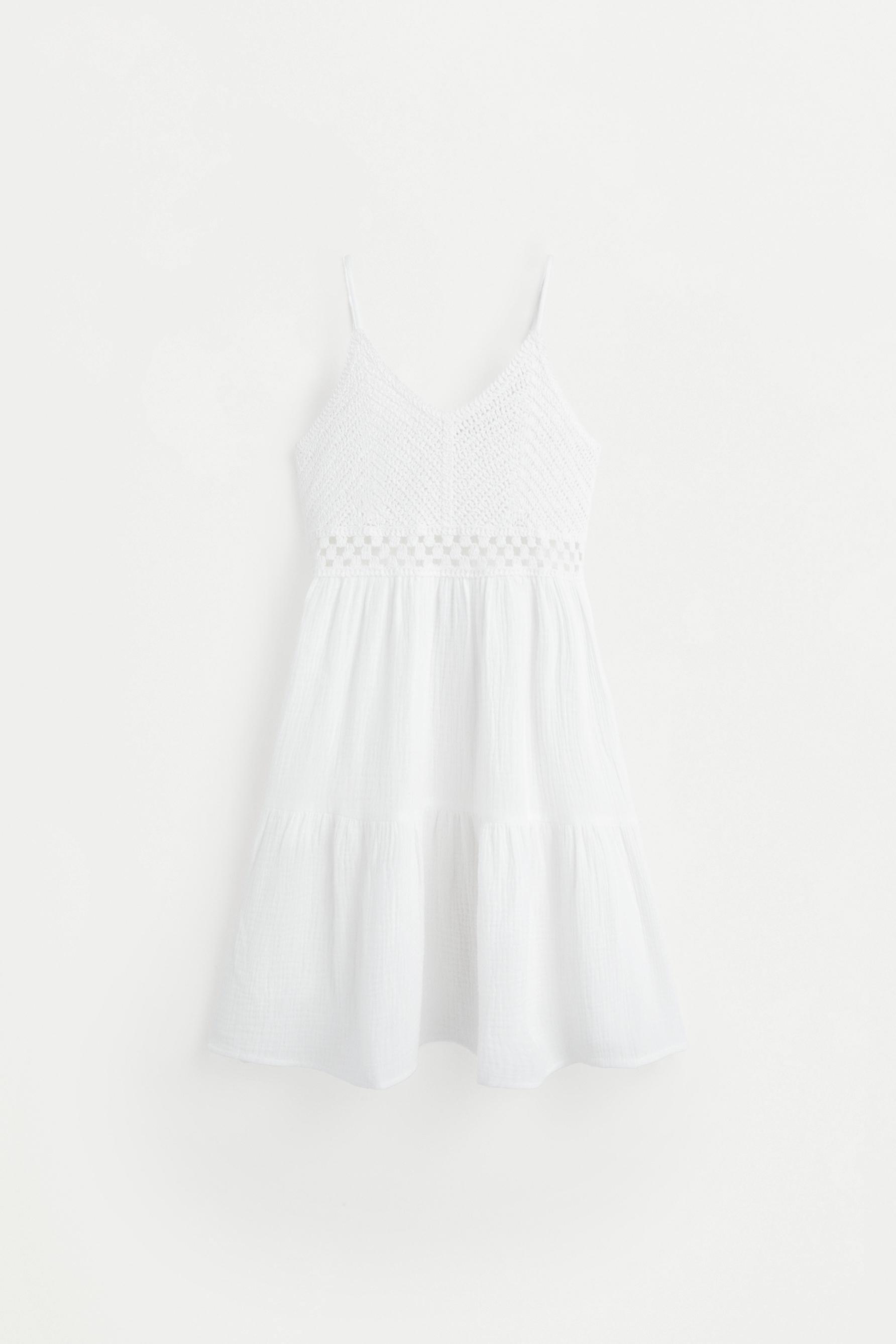 Contrast dress — WHITE
