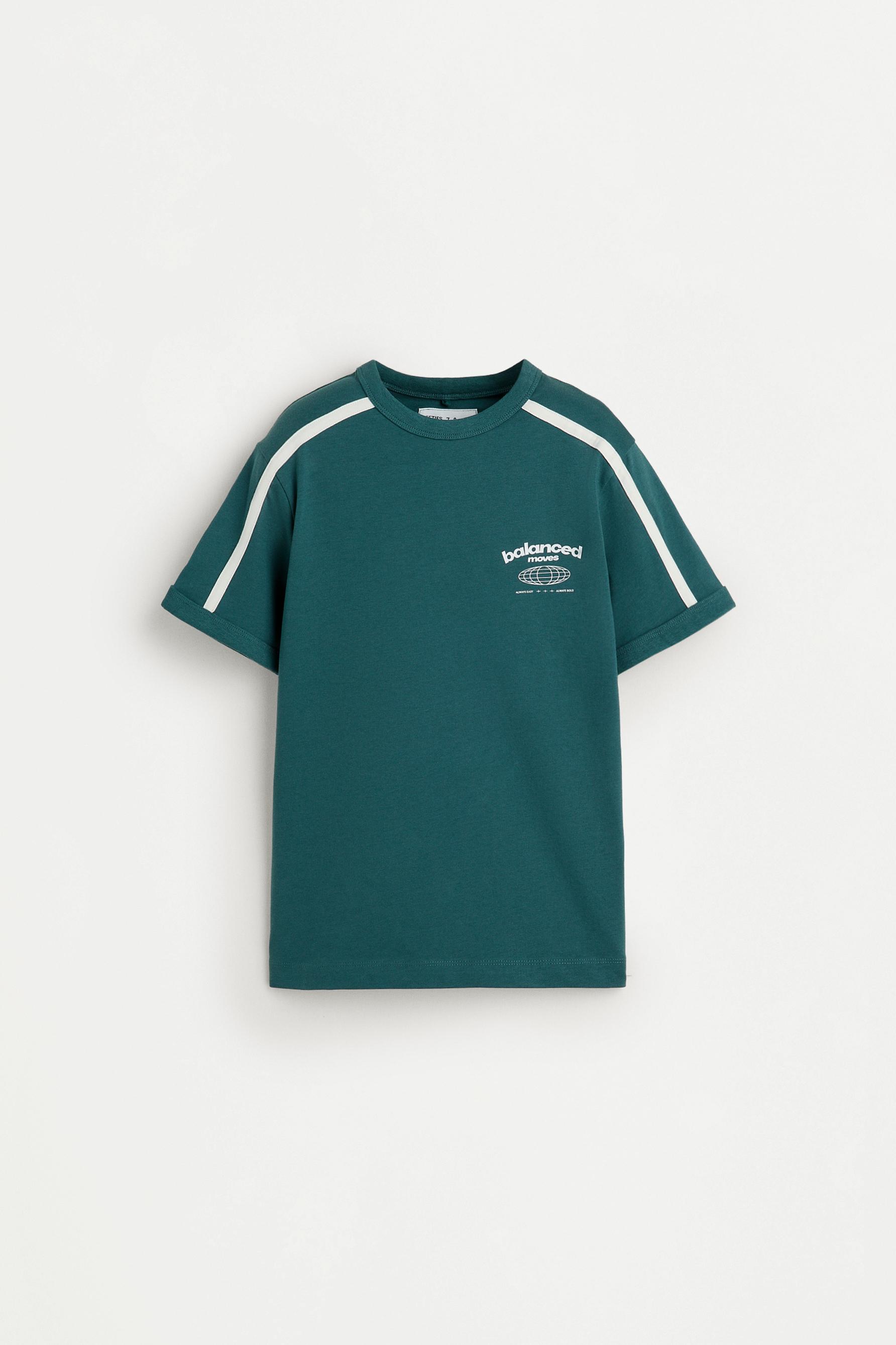 Contrast trim T-shirt and Bermuda shorts co-ord — MEDIUM GREEN