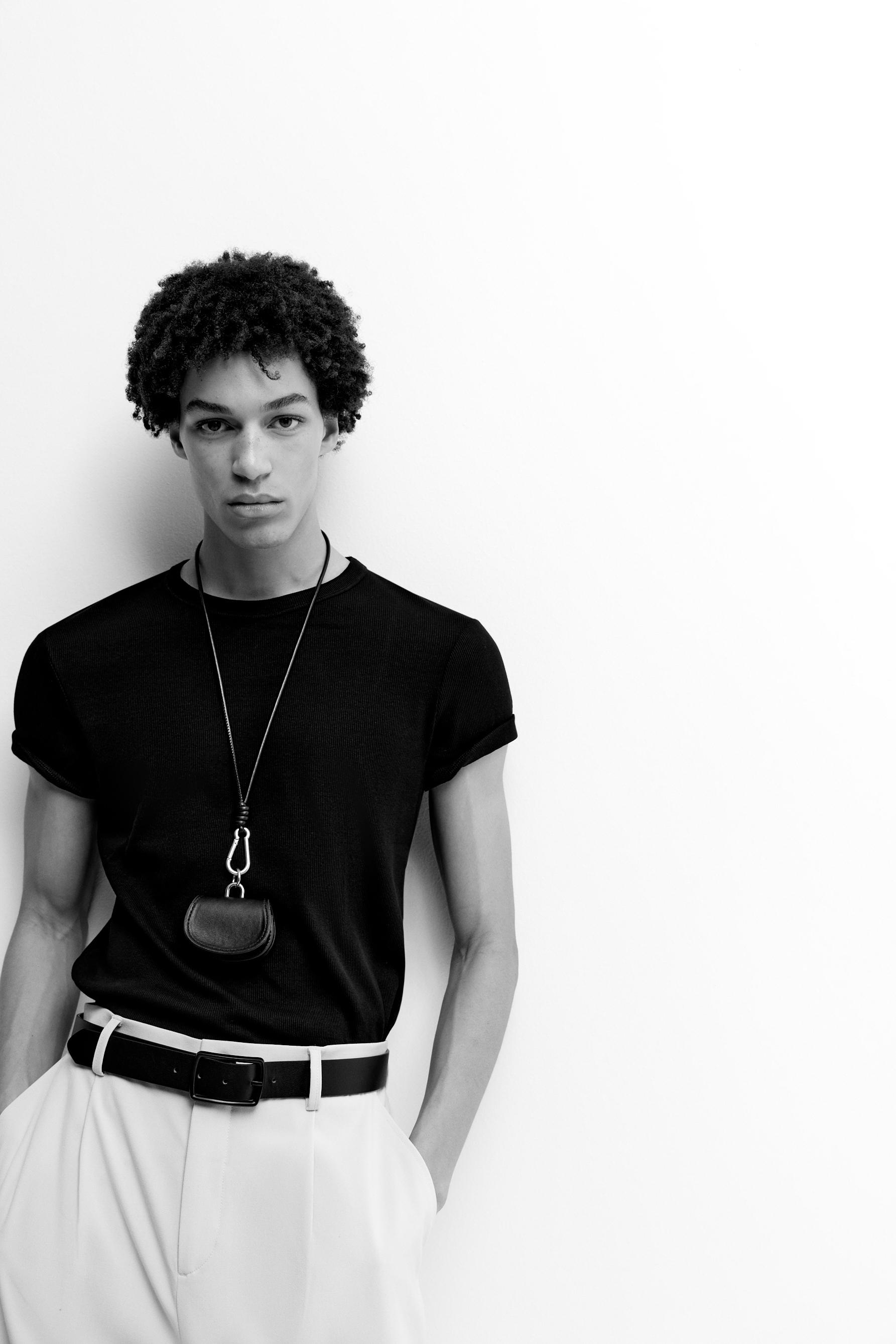 Rib T-shirt — BLACK