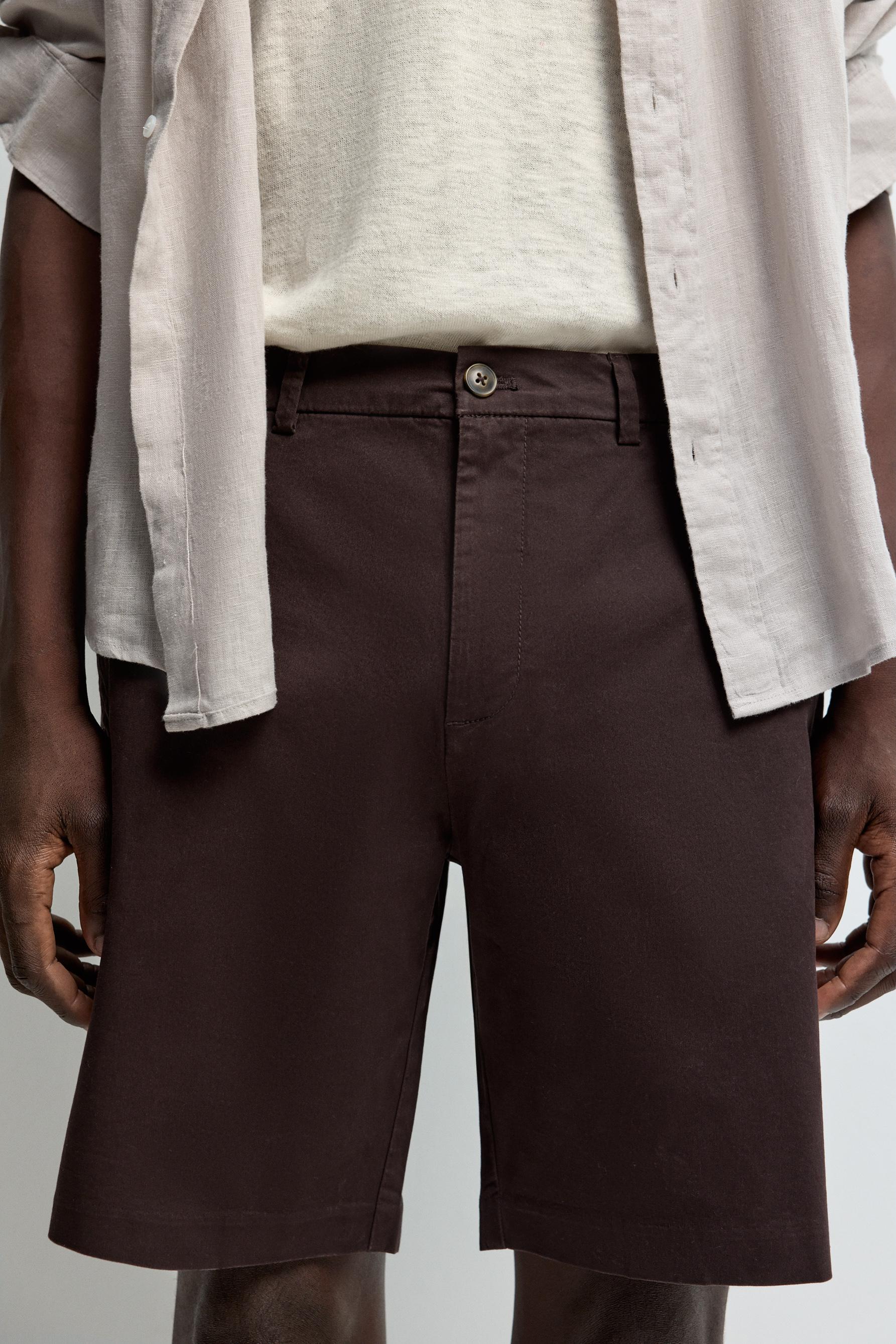 Semi-jogger Bermuda shorts — CHOCOLATE