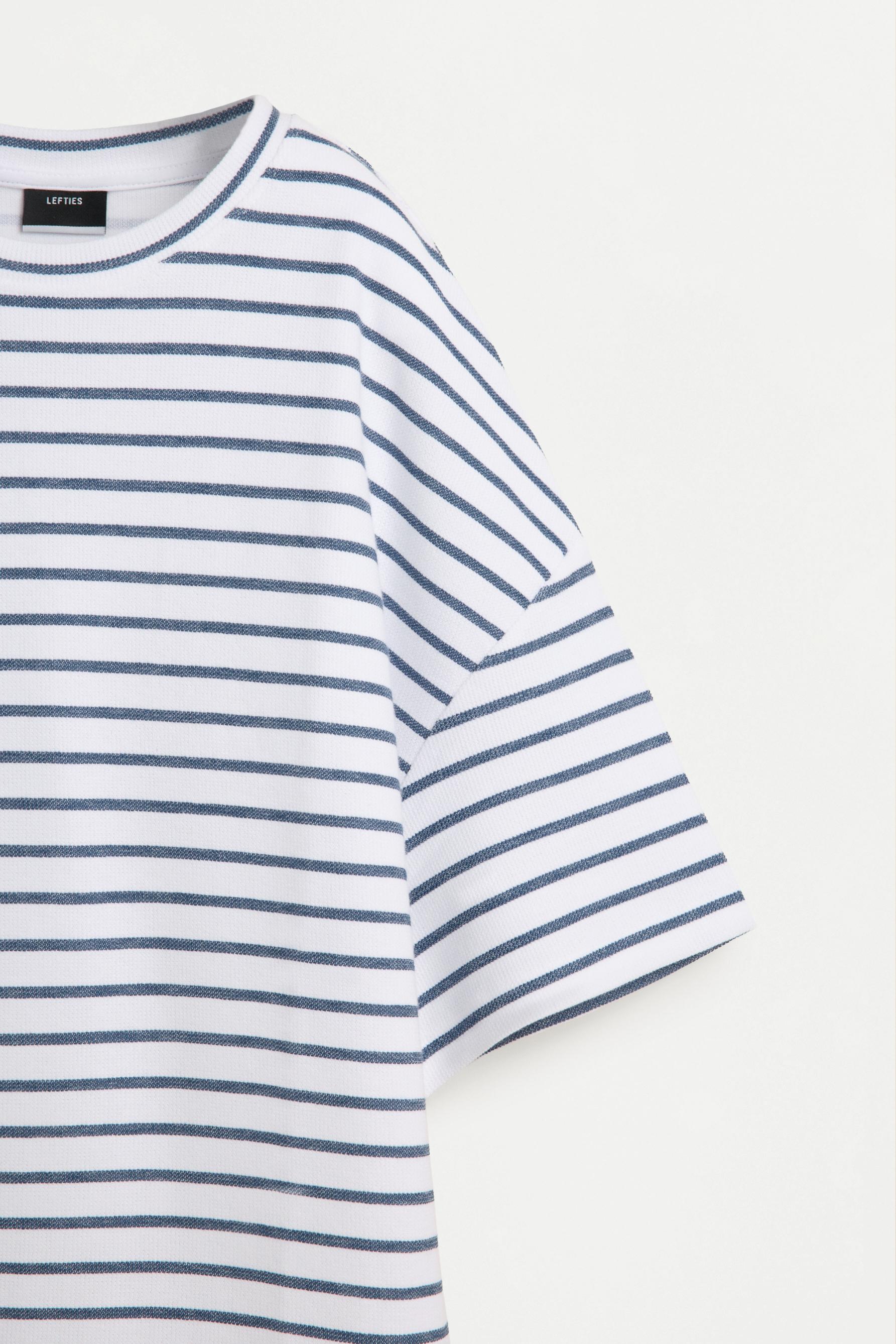 Striped label T-shirt — OFF WHITE