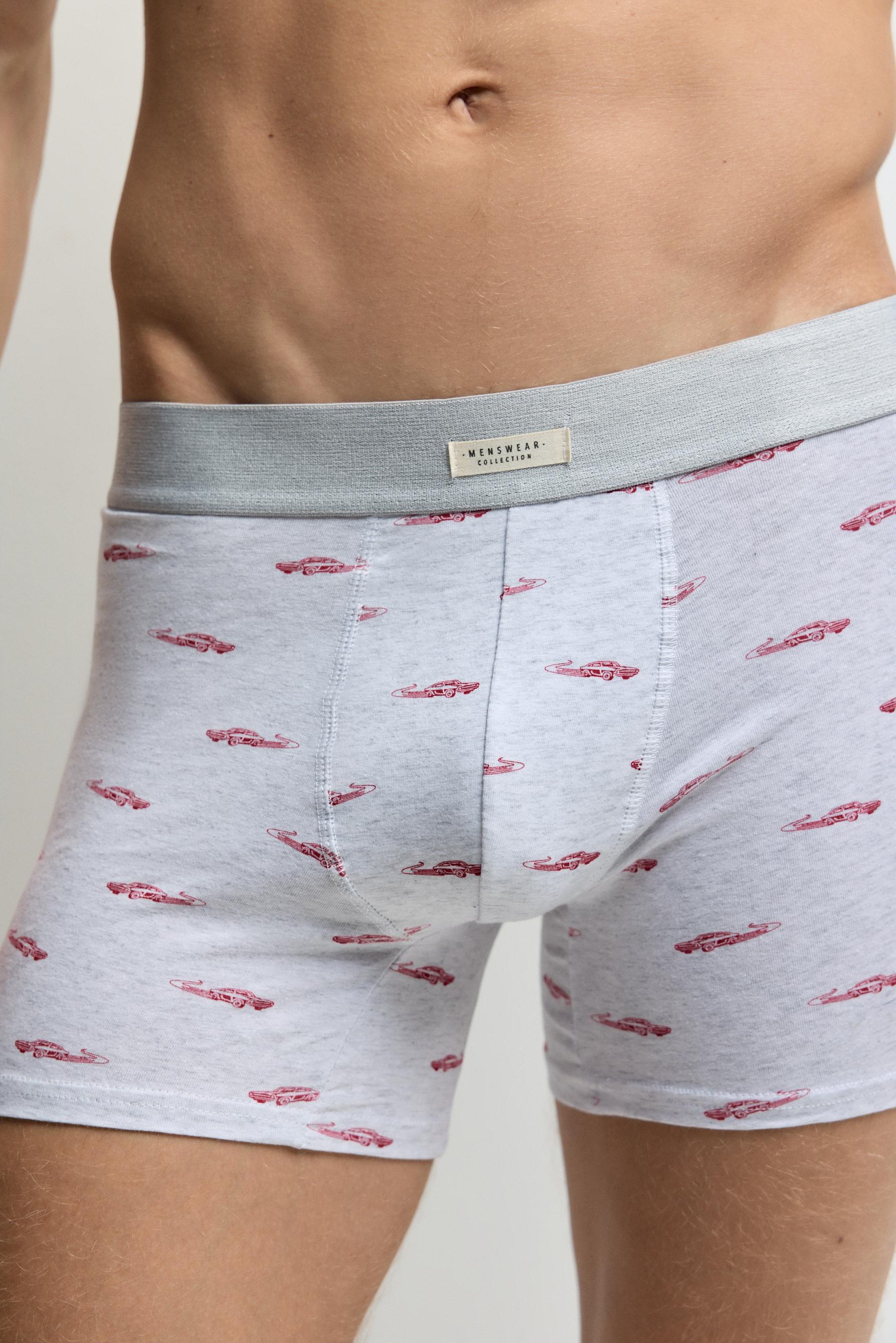 Pack of 5 assorted long boxers — NAVY