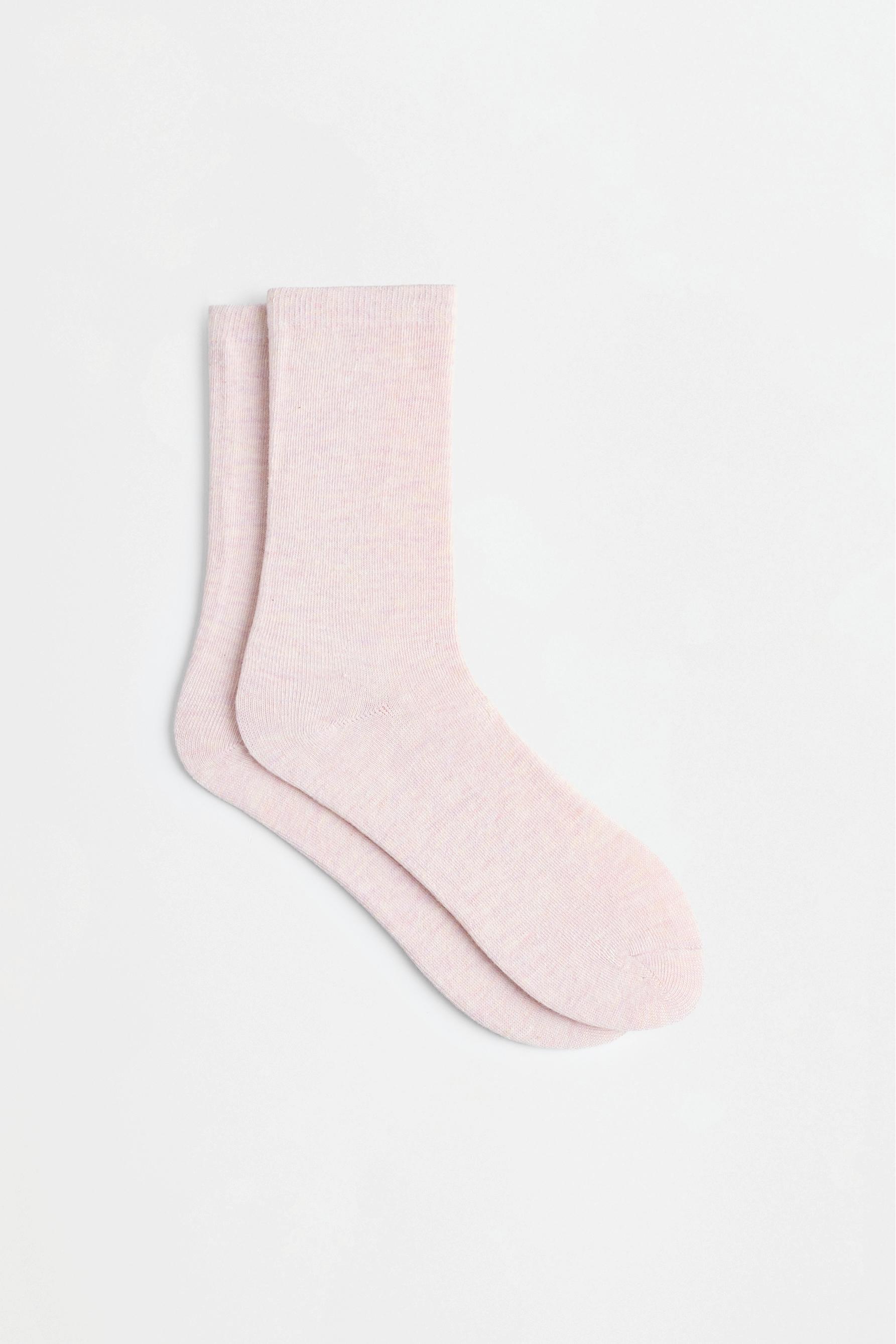 Basic Long Socks (7-Pack) — BURGUNDY