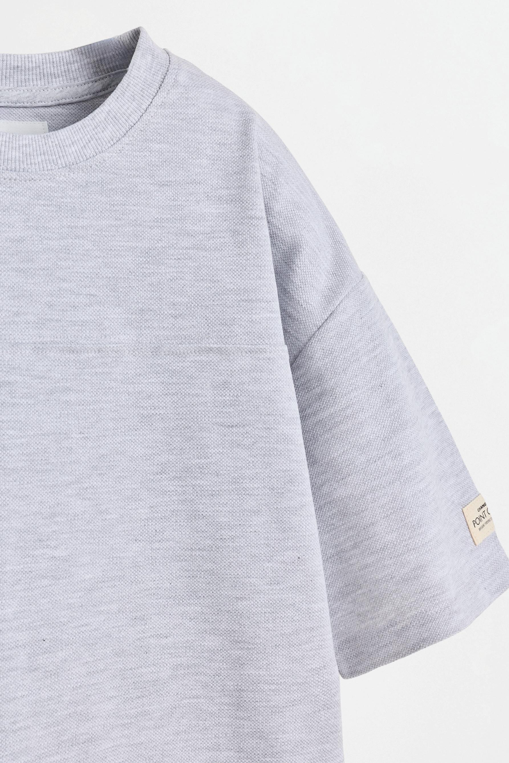 Piqué T-shirt and Bermuda shorts co-ord — GREY MARL