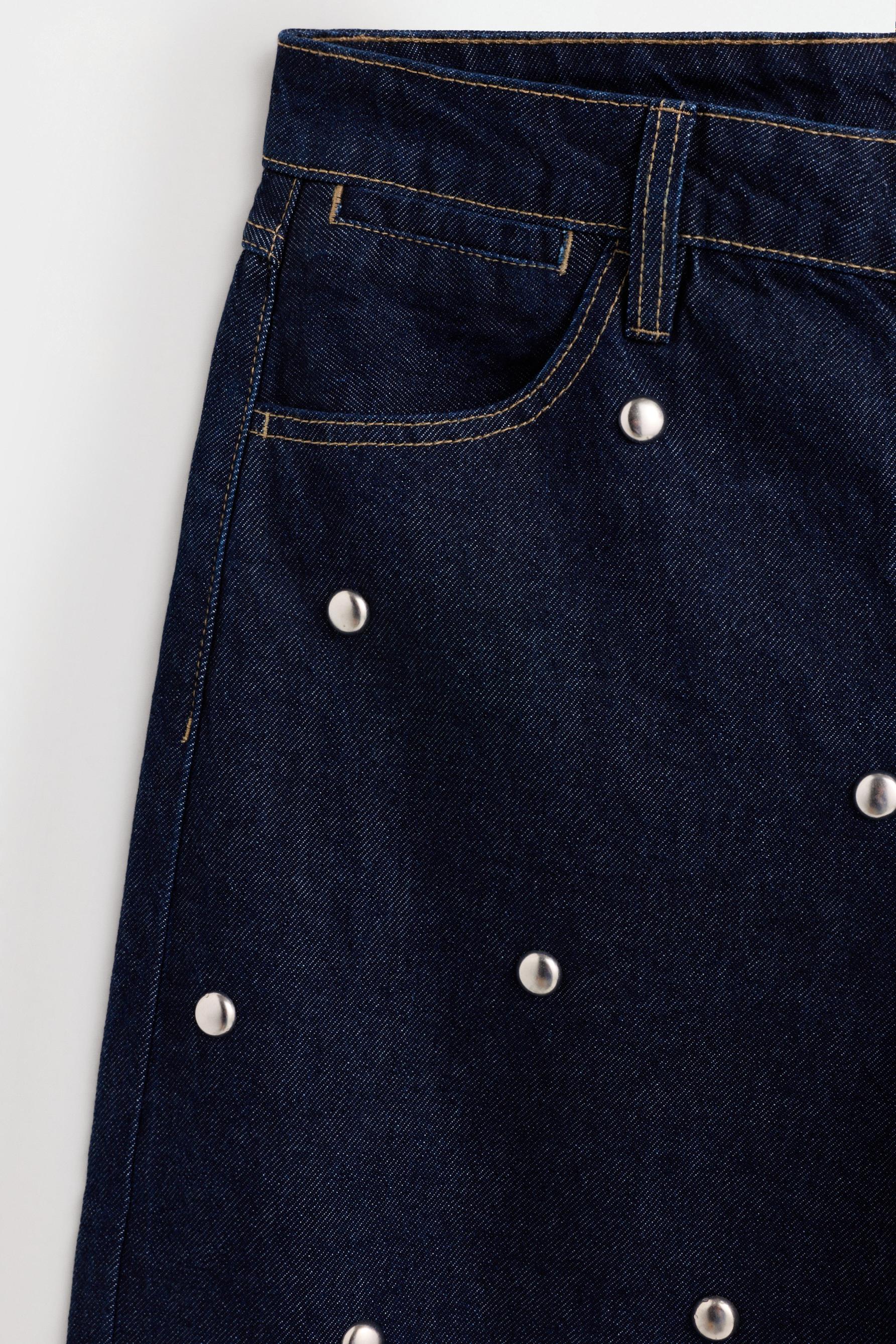 Studded wide-leg jeans — NAVY