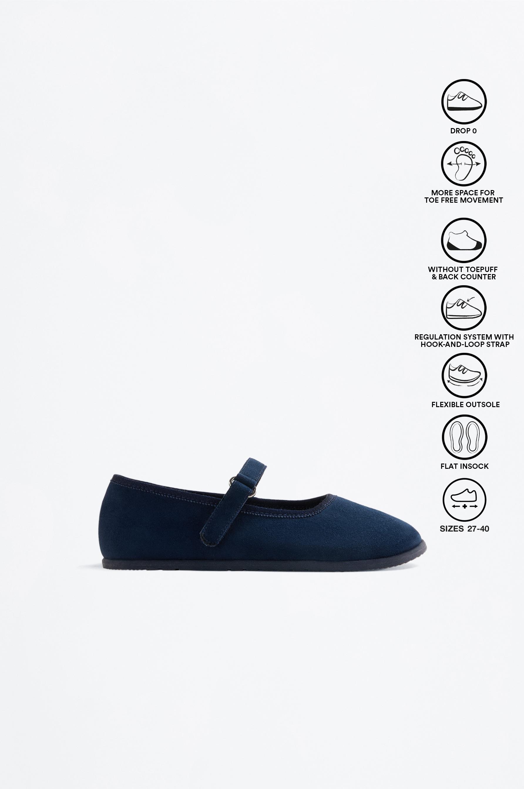 BAREFOOT MARY JANE BALLET FLAT — NAVY BLUE