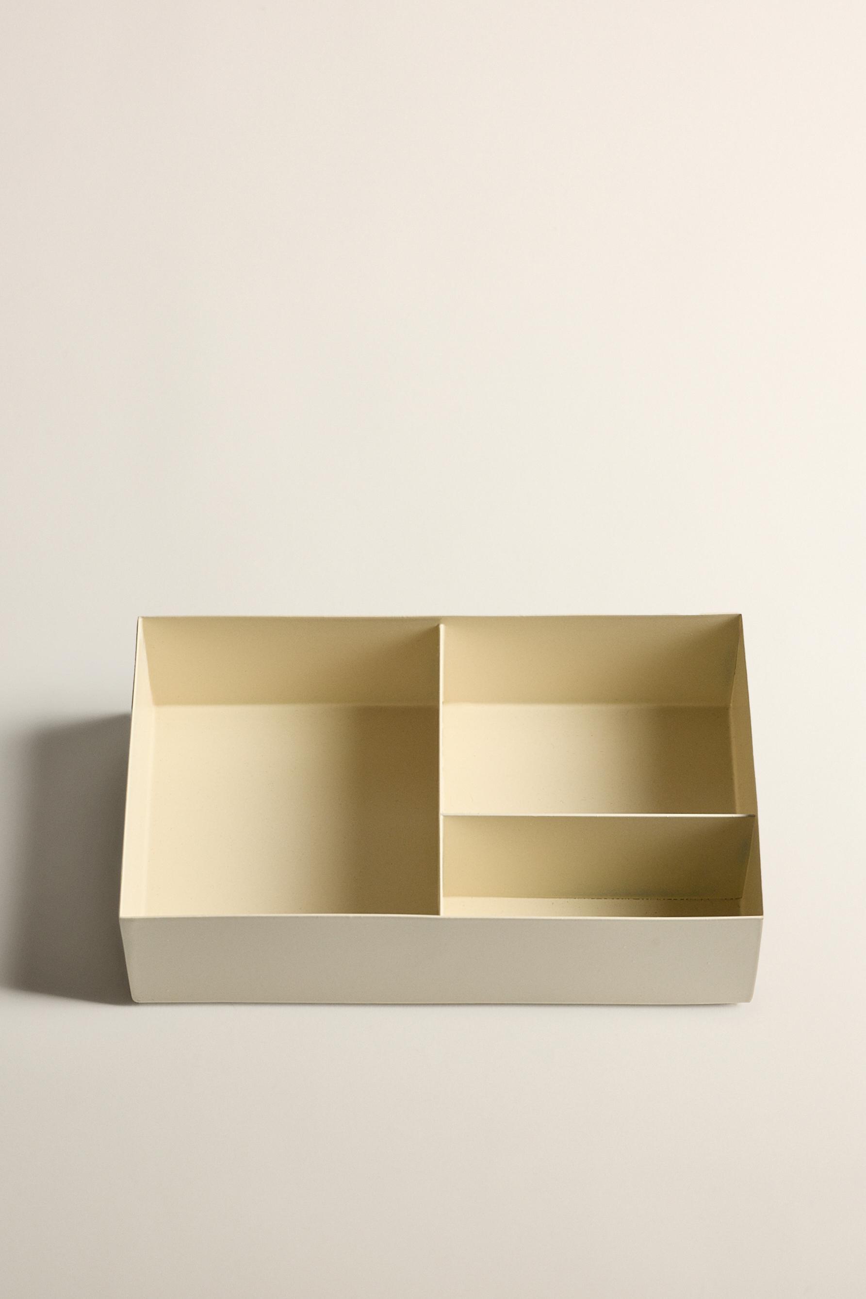 Caja organizadora metálica divisiones