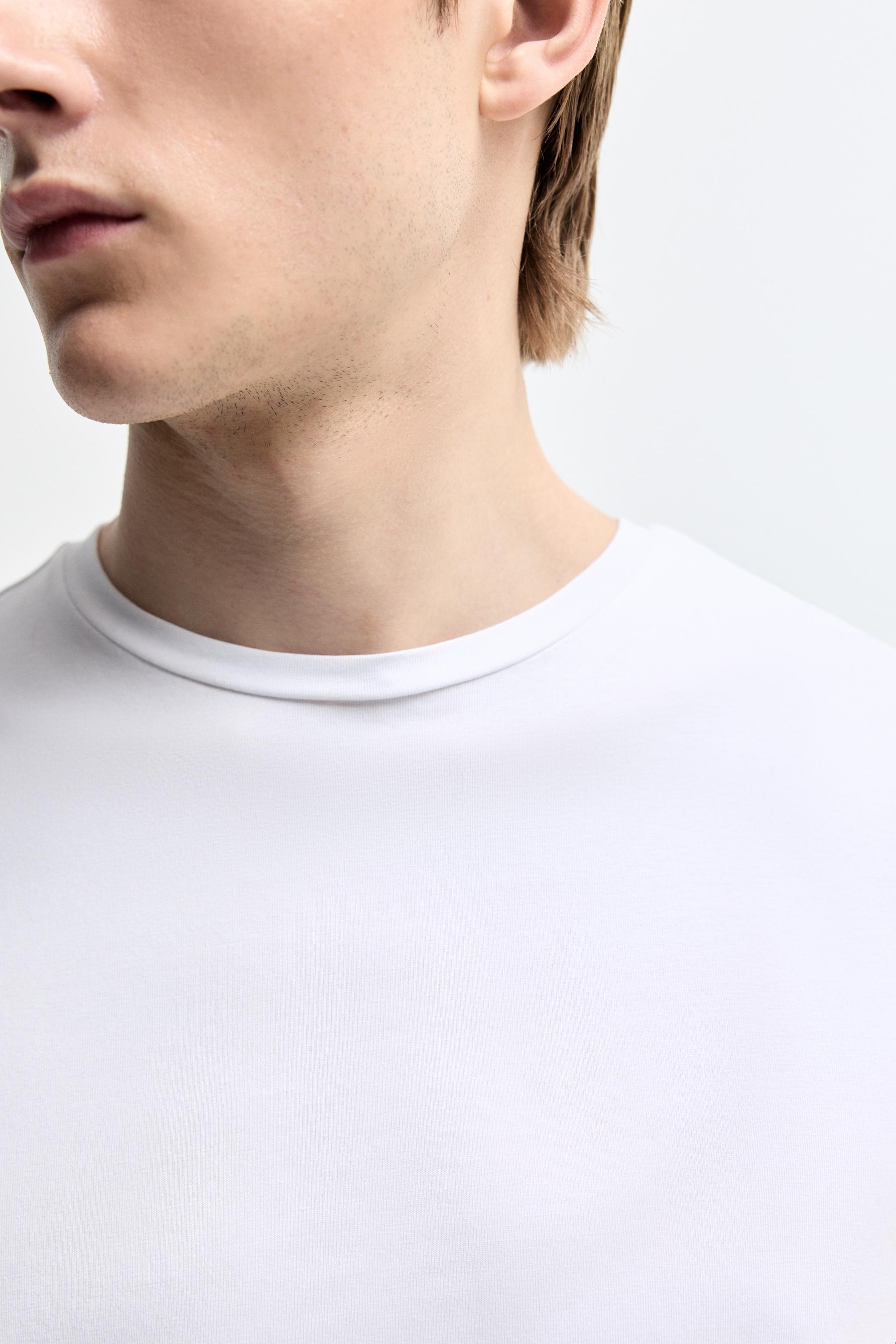 Soft slim fit T-shirt — WHITE