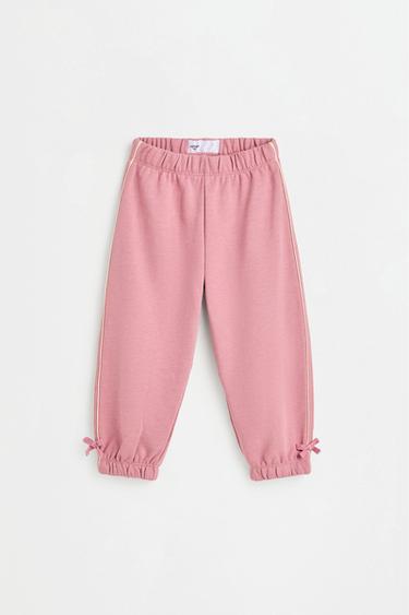 Polo sweatshirt and bow trousers set — DUSTY PINK 3