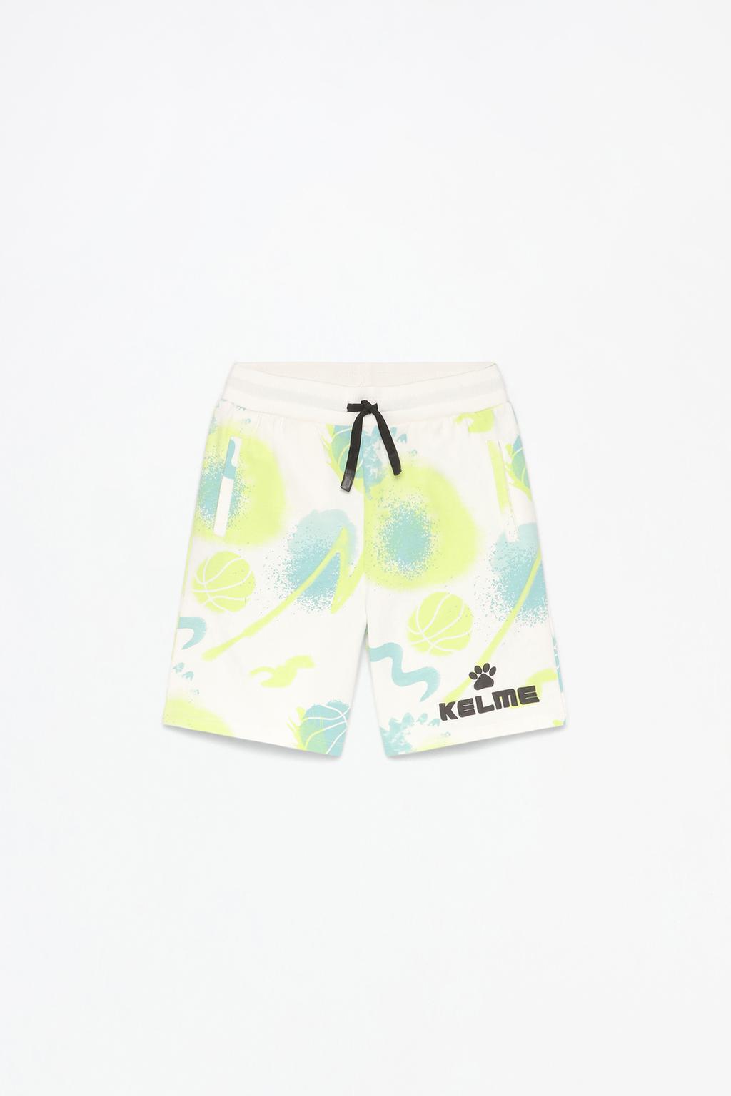 Kelme x Lefties graffiti jogger Bermuda shorts