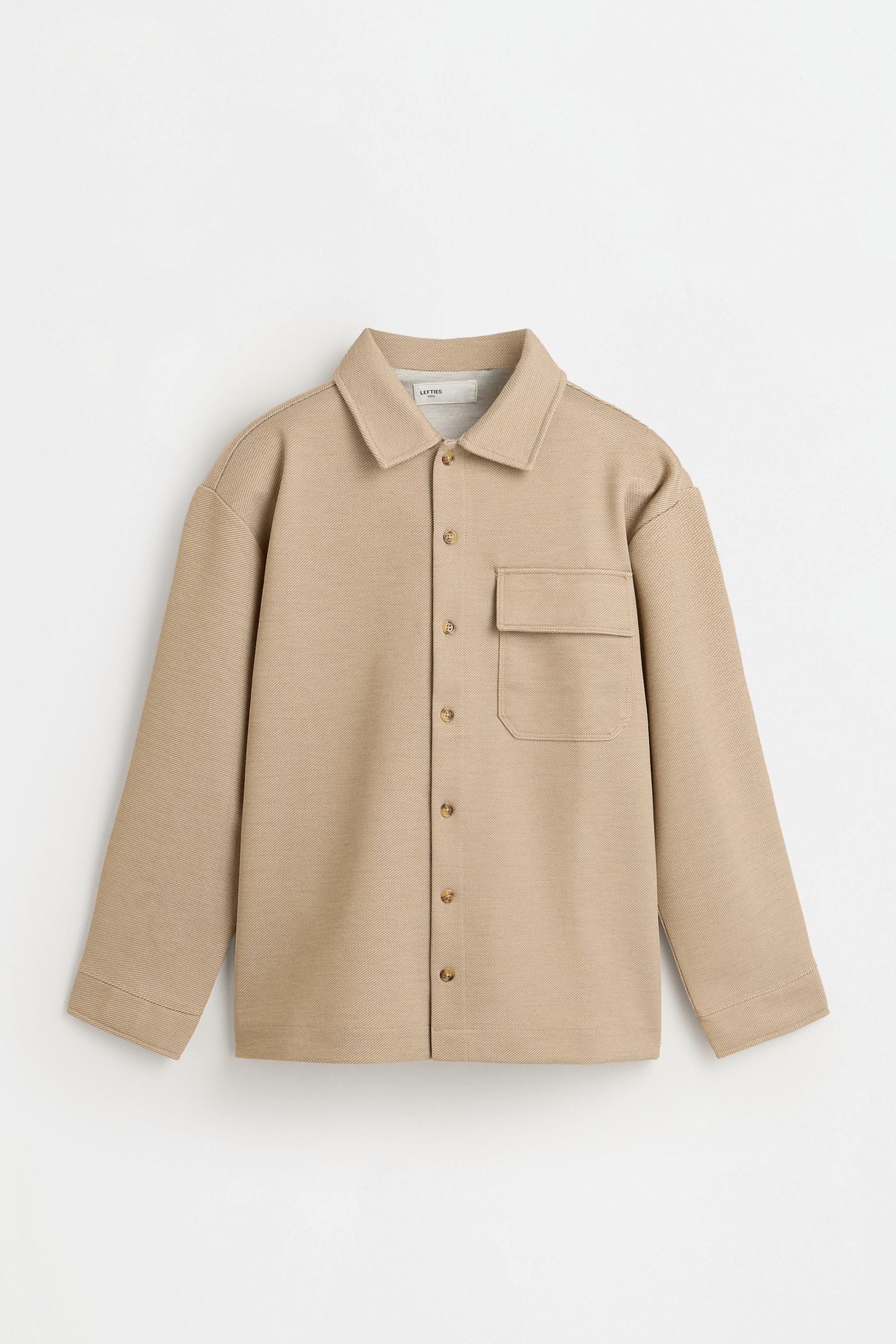 Micro piqué shirt — SAND